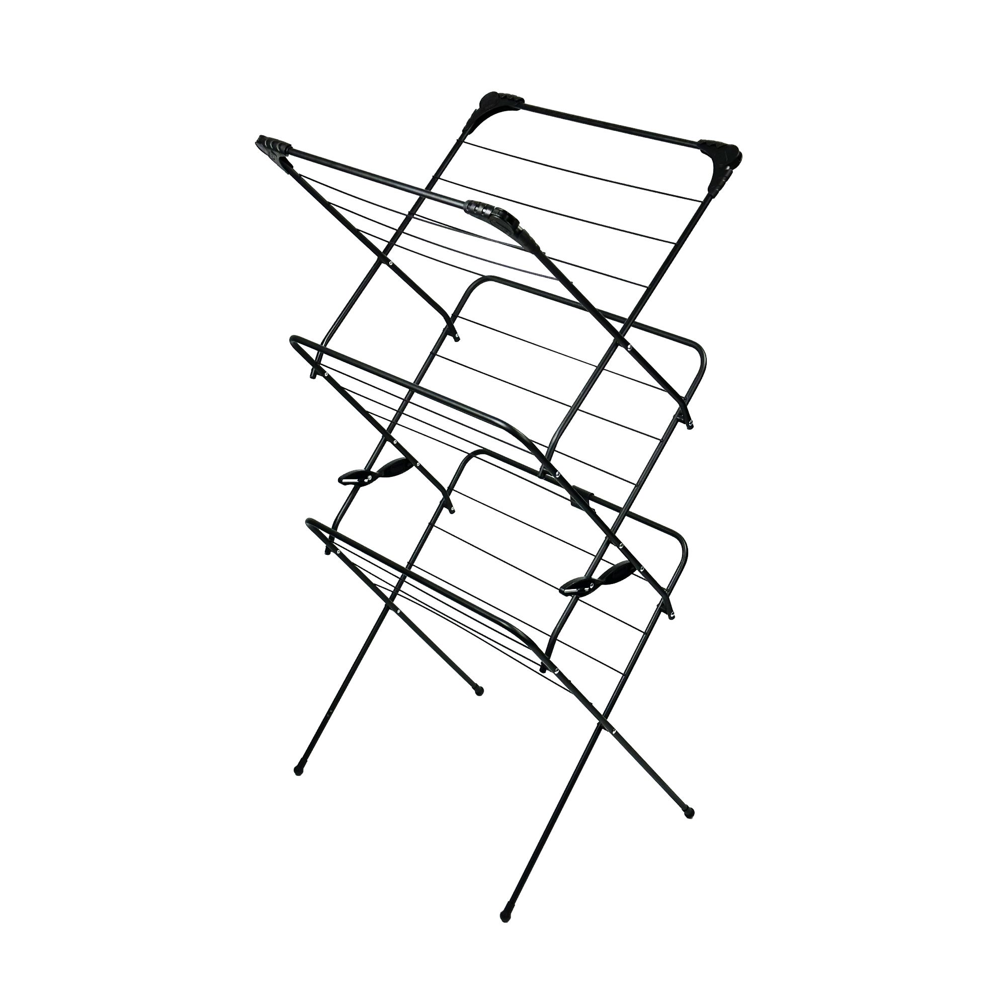 Addis Black 3 tier Foldable Laundry Airer, 16m