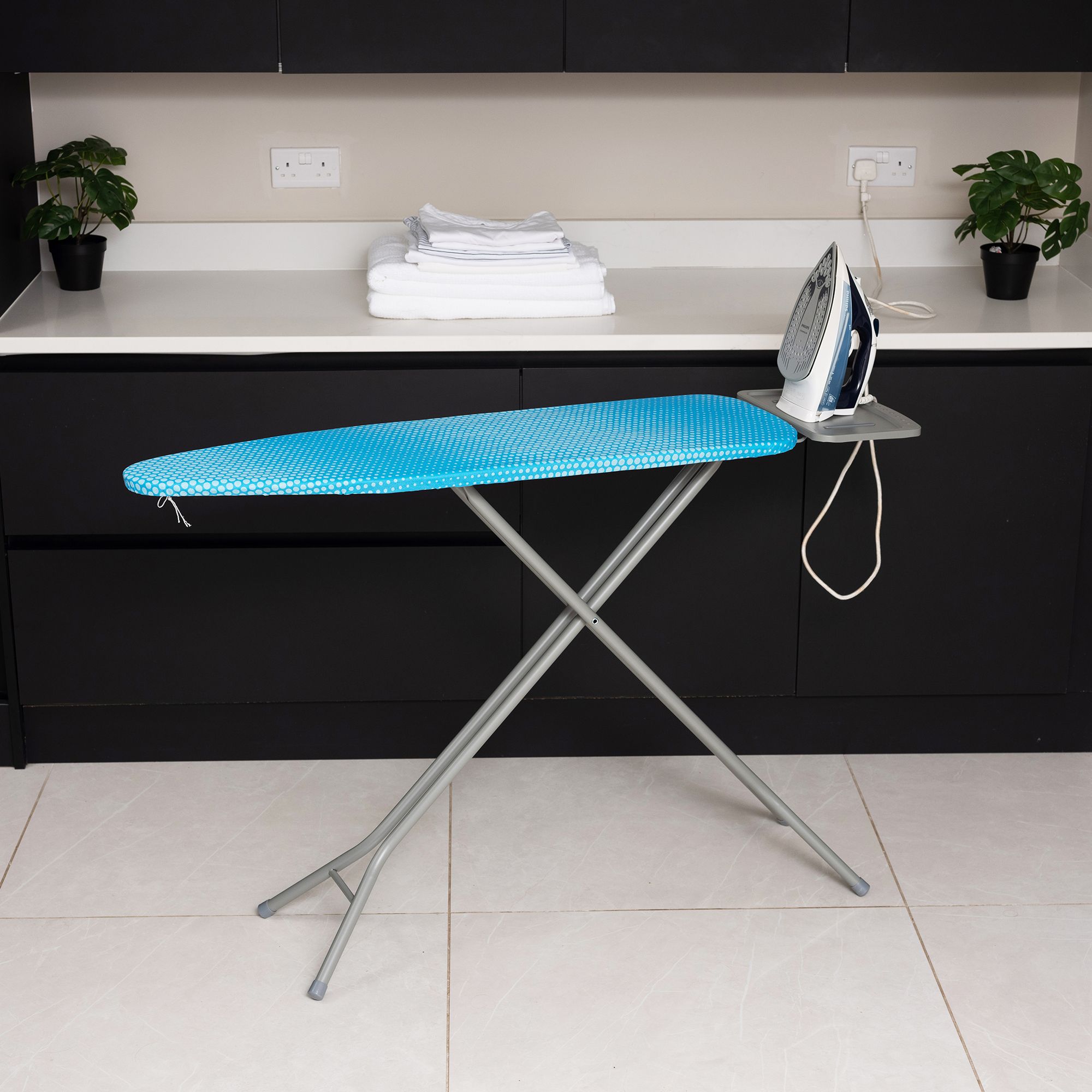 Addis Blue cover & grey frame Ironing board (L)110cm (W)34cm