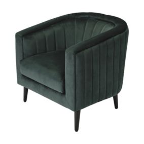 Adwen Dark green Velvet effect Relaxer chair (H)735mm (W)720mm (D)755mm