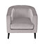 Adwen Grey Velvet effect Relaxer chair (H)735mm (W)730mm (D)755mm