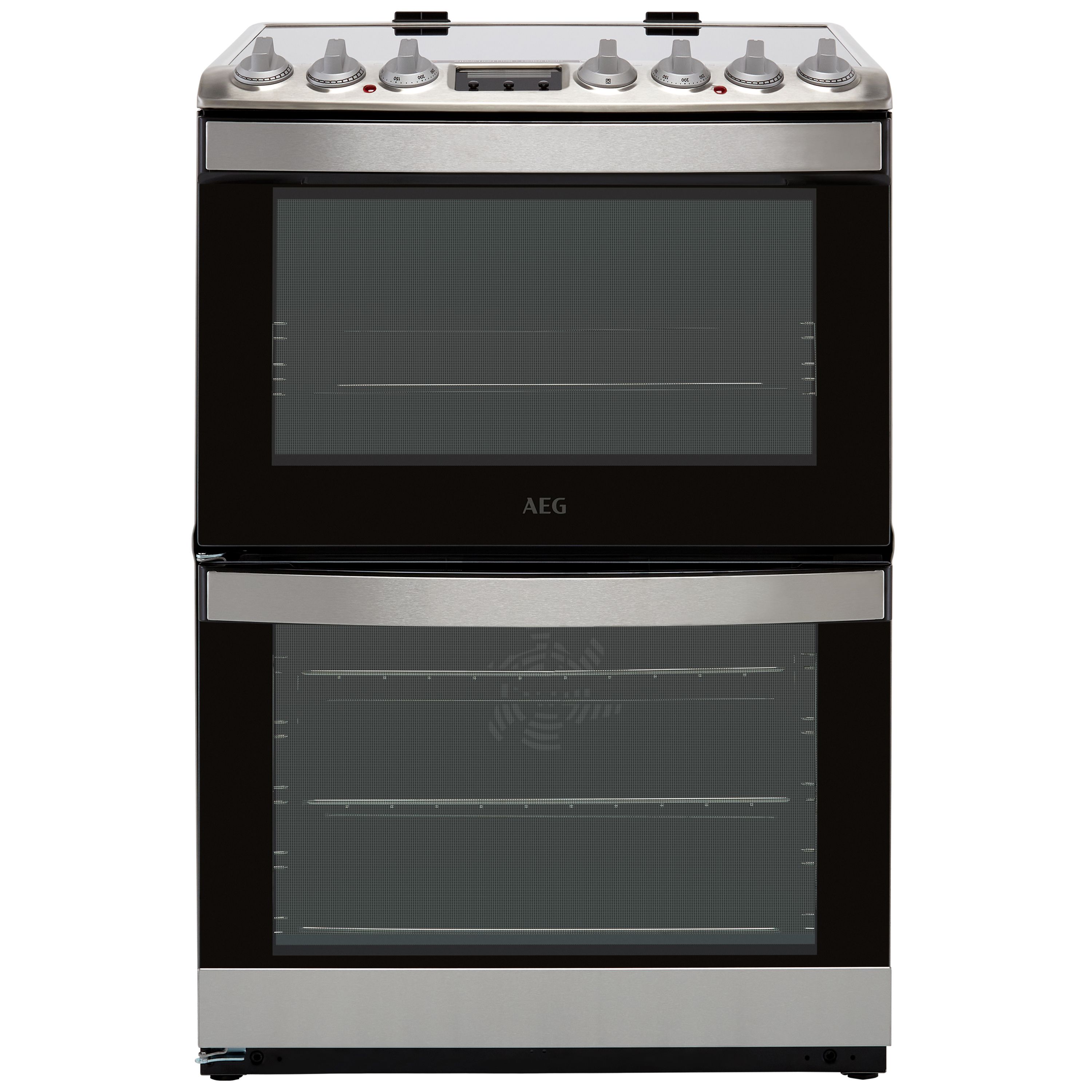 AEG CIB6732ACM_SS 60cm Double Electric Cooker with Induction Hob - Stainless Steel