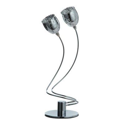 Aero Matt Chrome effect Halogen Table lamp | Tradepoint