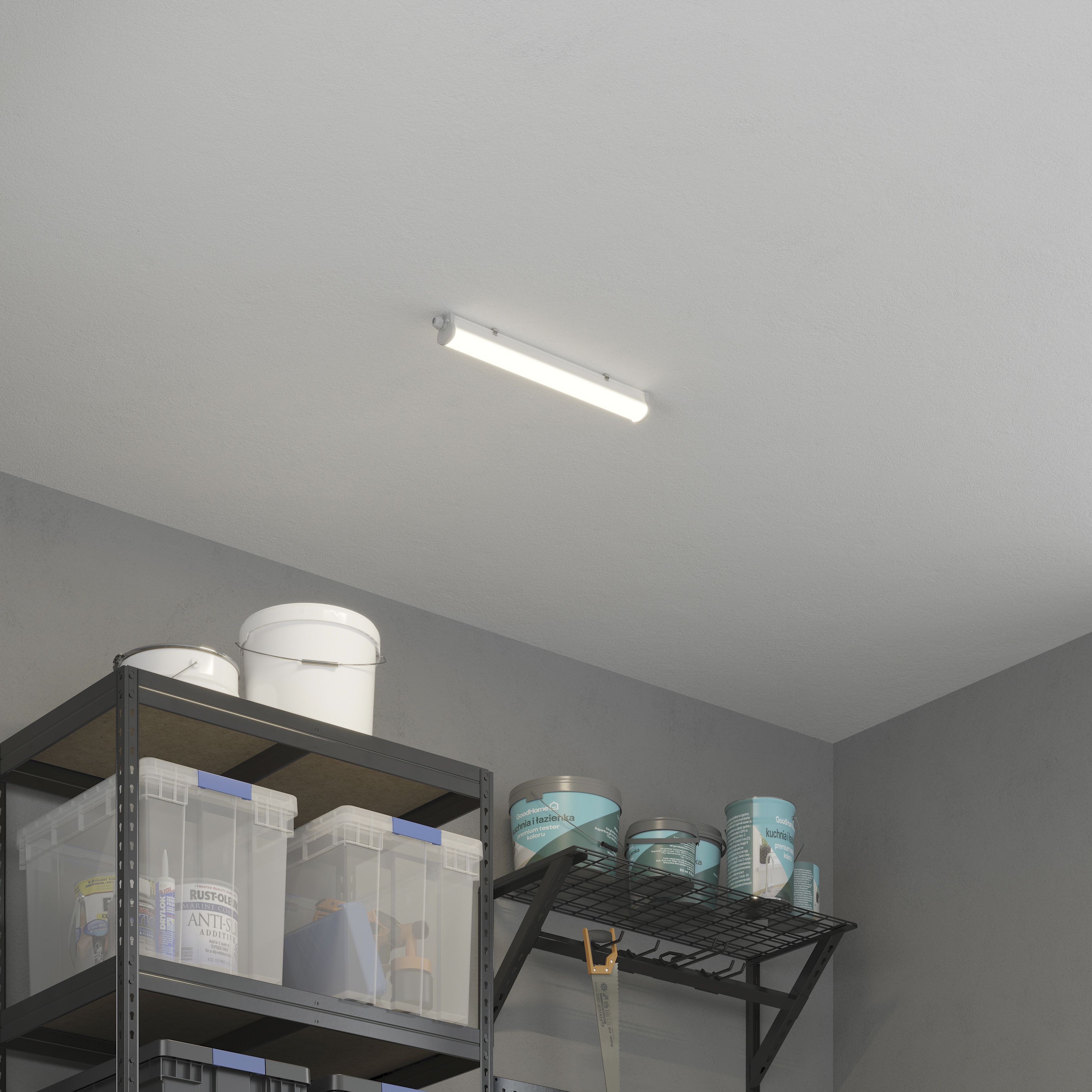 Afonso Neutral white Integrated LED Batten 19W 2100lm (L)0.53m