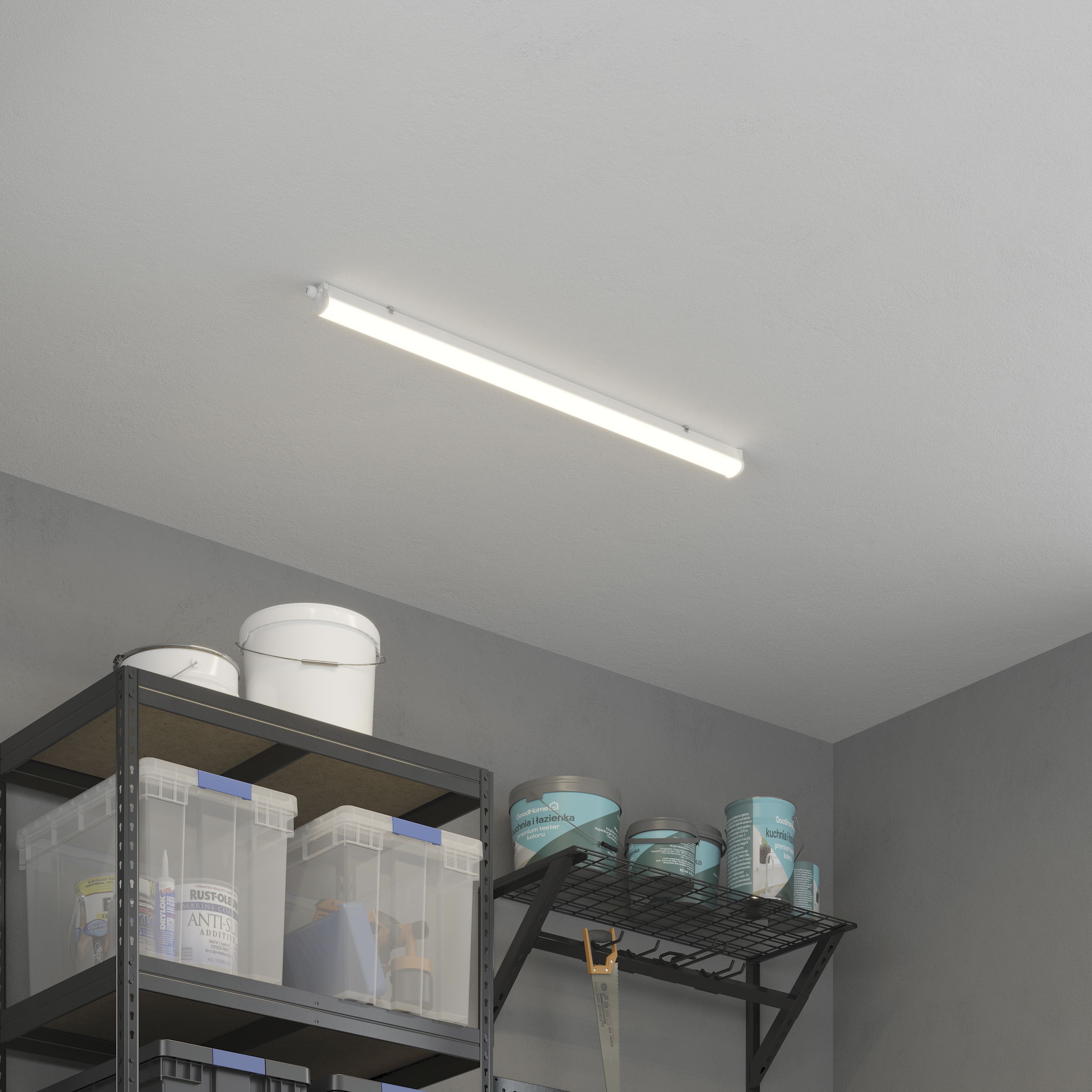 Afonso Neutral white Integrated LED Batten 39W 4400lm (L)1.13m