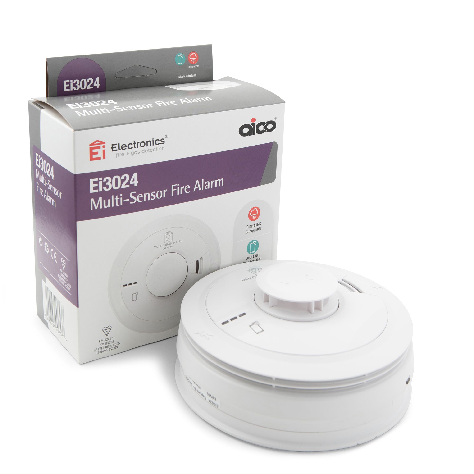 Aico Ei3024 Wired Fire Alarm with 10-year sealed battery