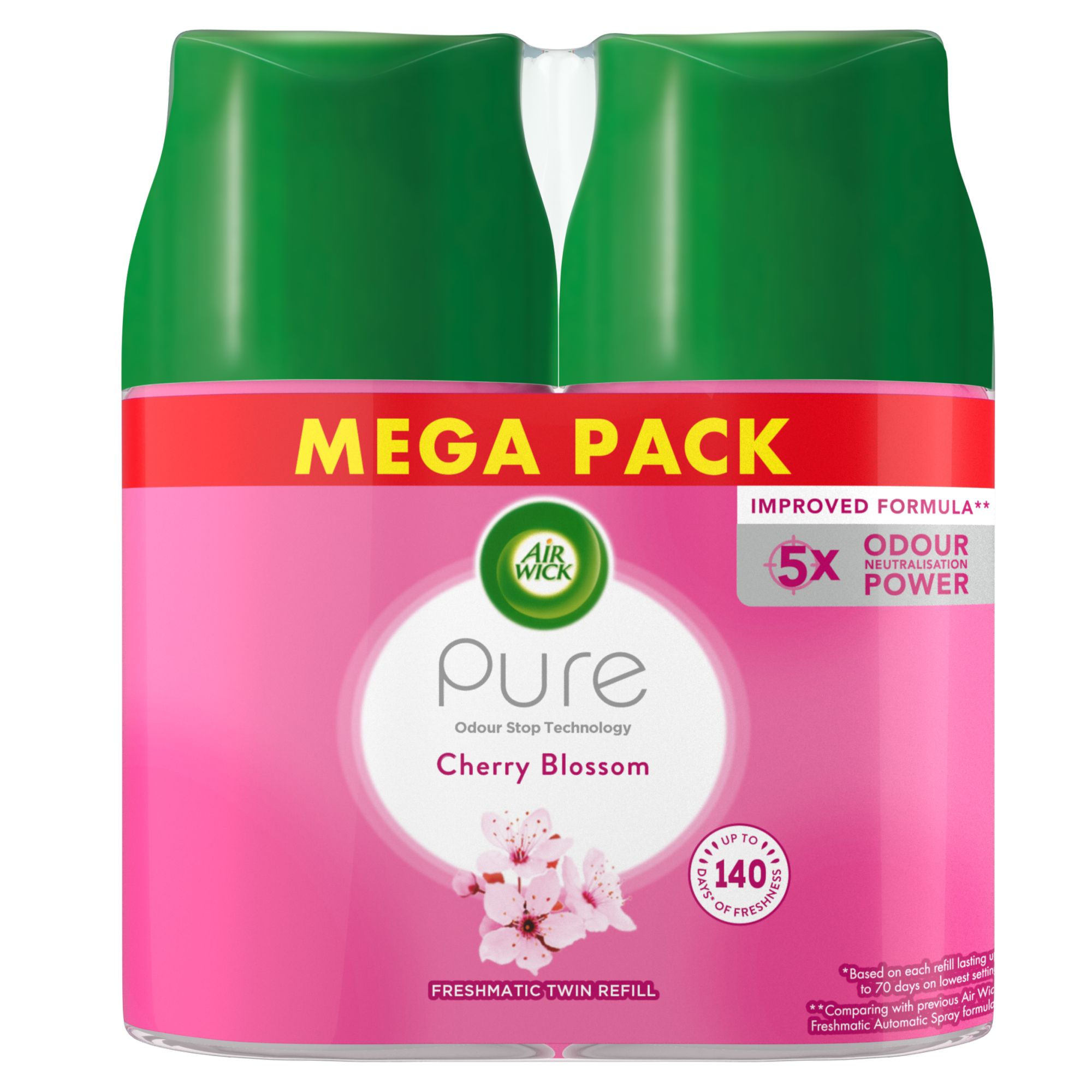 Airwick Freshmatic Cherry Blossom Air freshener refill, 500ml, Pack of 2