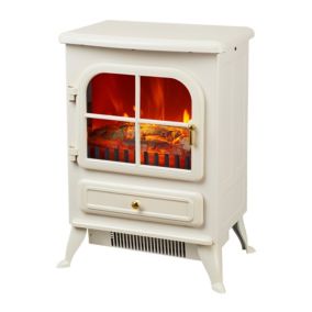 Akershus 1.85W Matt Cream FC Stone effect Electric Stove (H)548mm (W)415mm