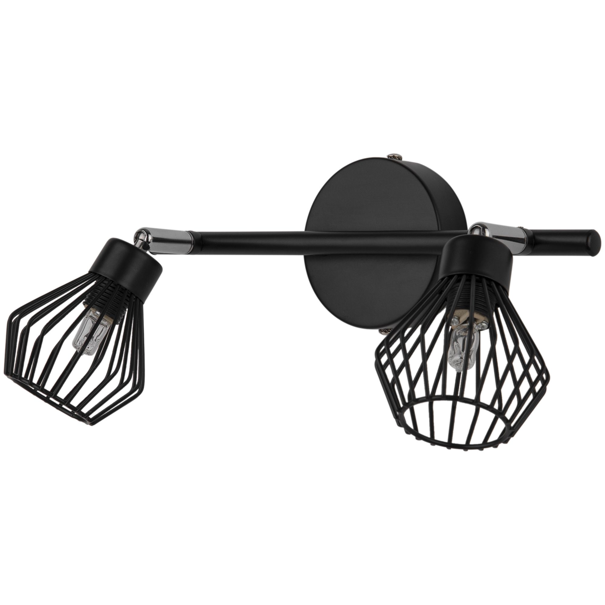 Akiak Tube Matt Black 2 Light Spotlight