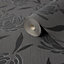 Alderley Black Floral Smooth Wallpaper