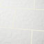 Alexandrina White Gloss Squares Ceramic Wall Tile Sample