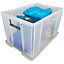Allstore Heavy duty 85L Large Plastic Stackable Storage box & Lid