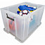 Allstore Heavy duty 85L Large Plastic Stackable Storage box & Lid