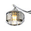 Allyn Chrome & smoked glass effect 3 Lamp Ceiling light