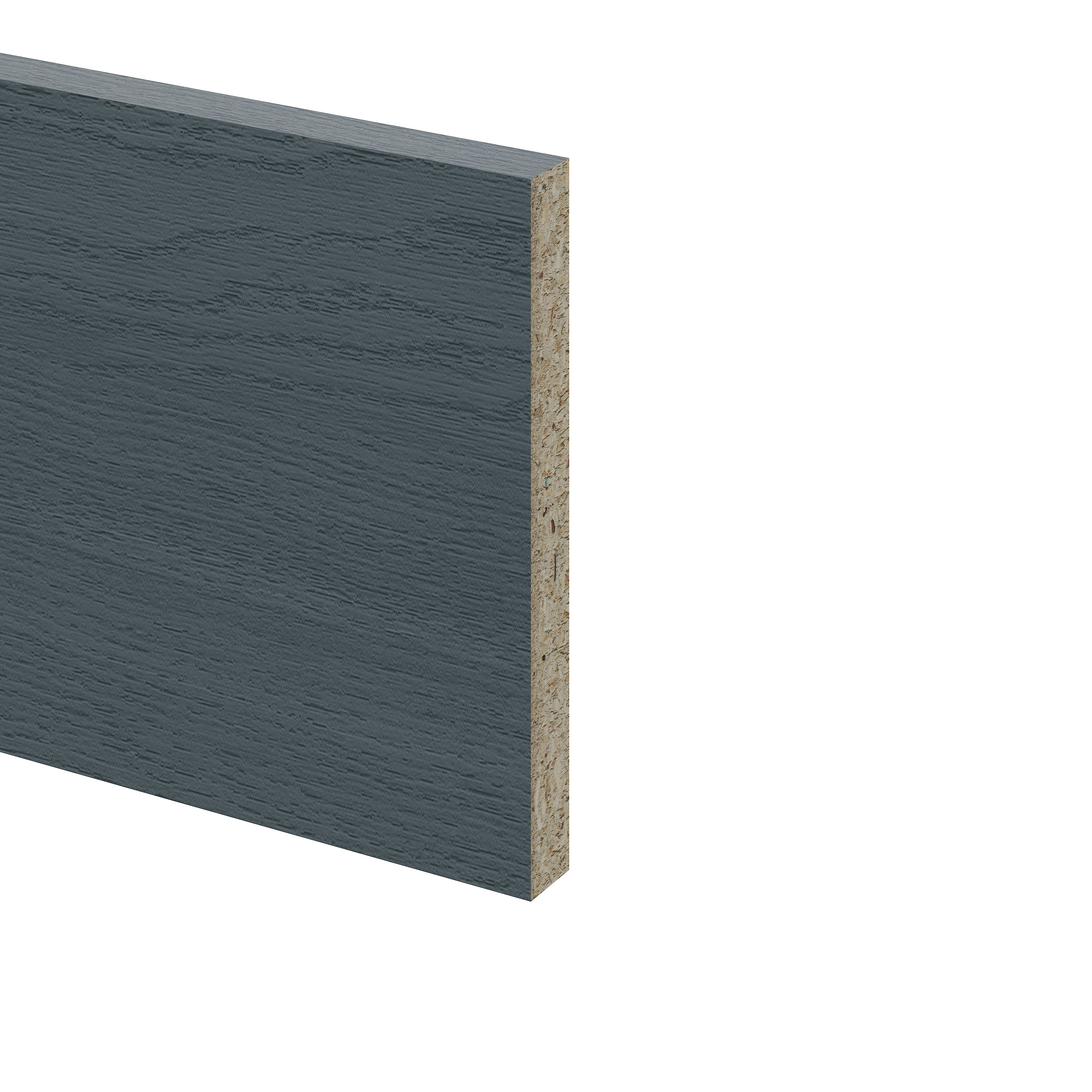 Alpinia Dusk Blue Wood effect Square edge Plinth, (L)2400mm