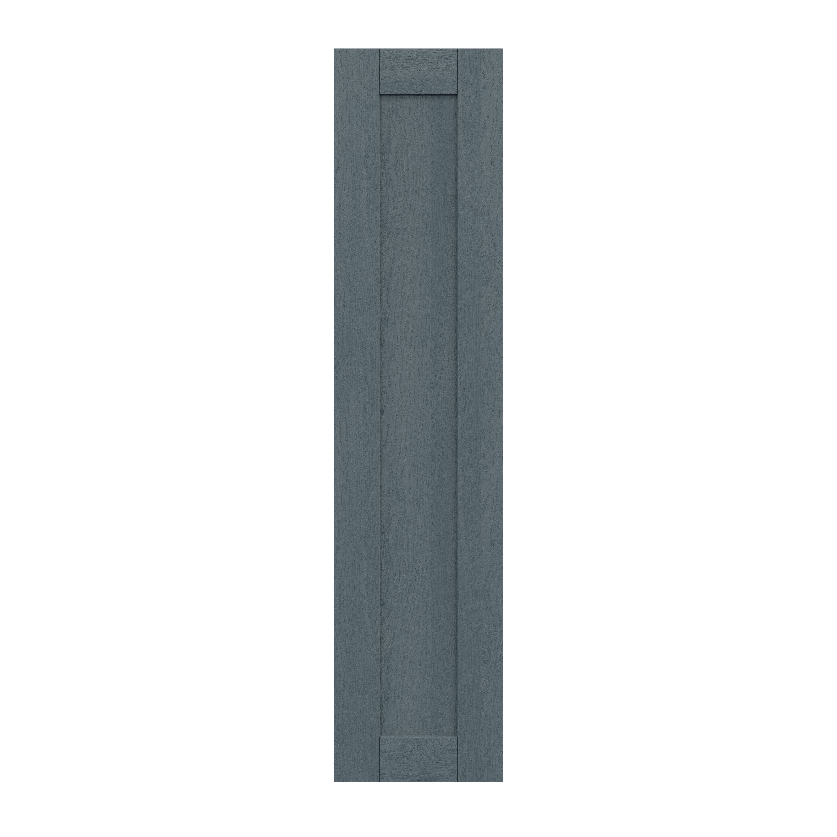 Alpinia Matt dusk blue wood effect Shaker 70:30 Larder Cabinet door (W)300mm (H)1287mm (T)18mm
