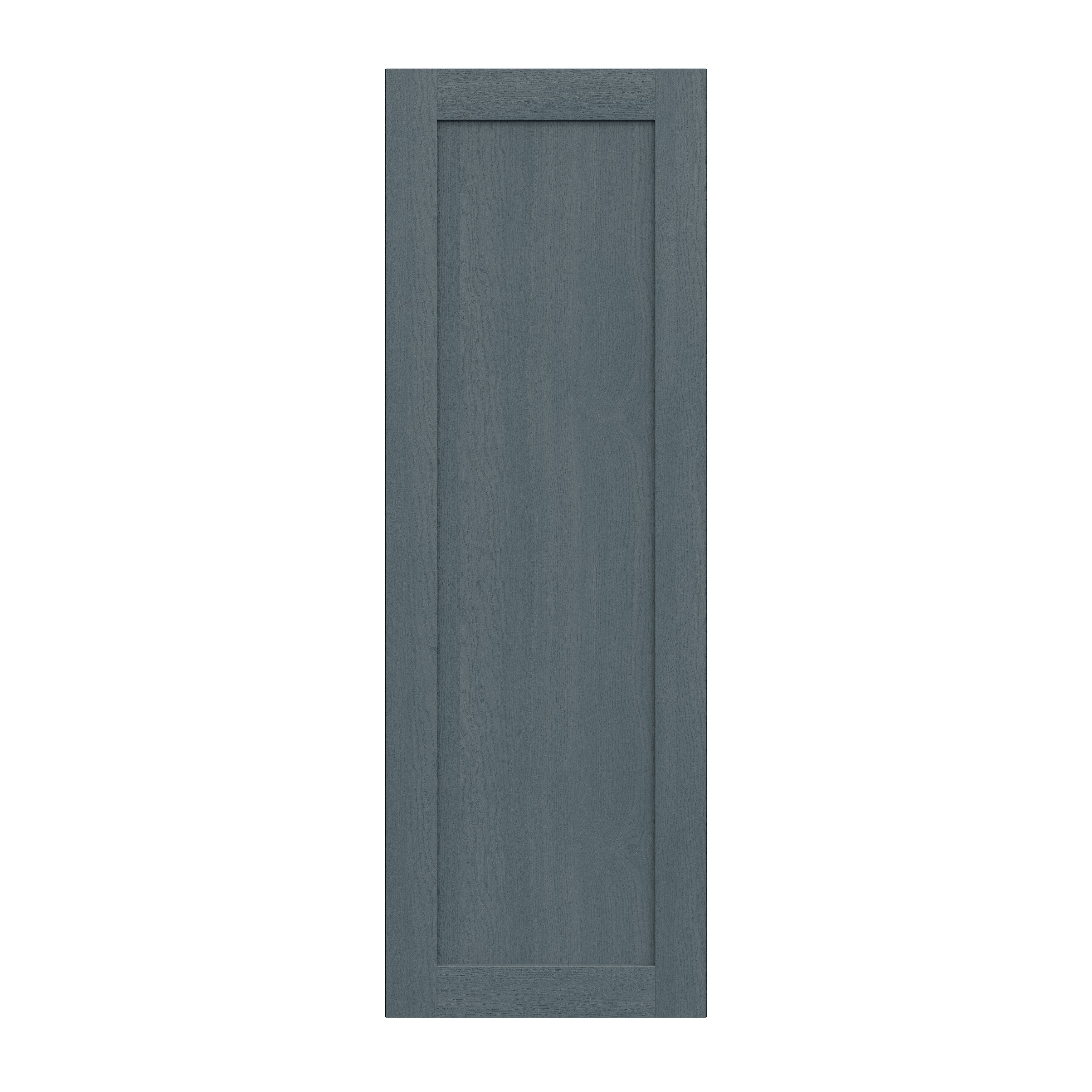 Alpinia Matt dusk blue wood effect Shaker 70:30 Tall larder Cabinet door (W)500mm (H)1467mm (T)18mm
