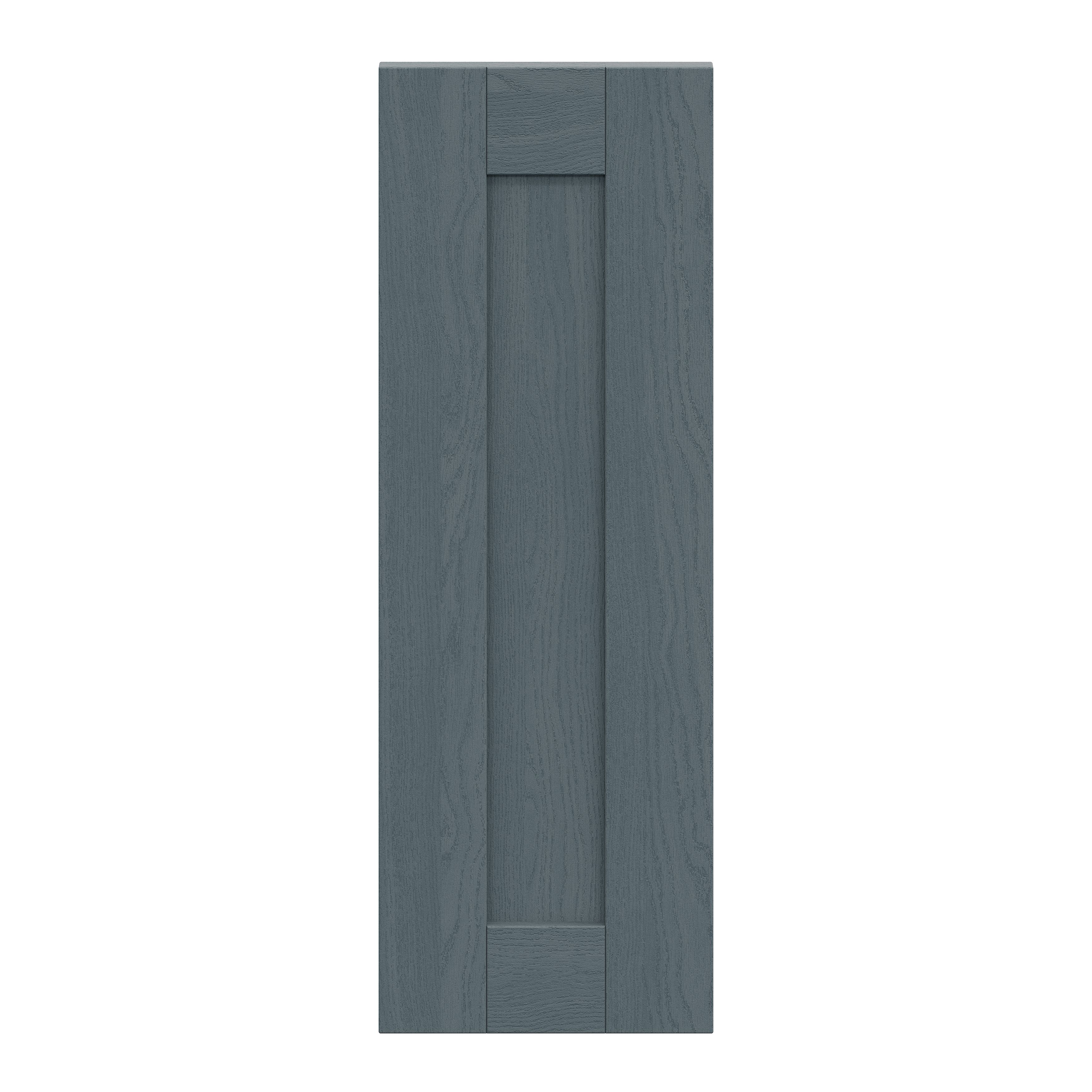 Alpinia Matt dusk blue wood effect Shaker Highline Cabinet door (W)250mm (H)715mm (T)18mm