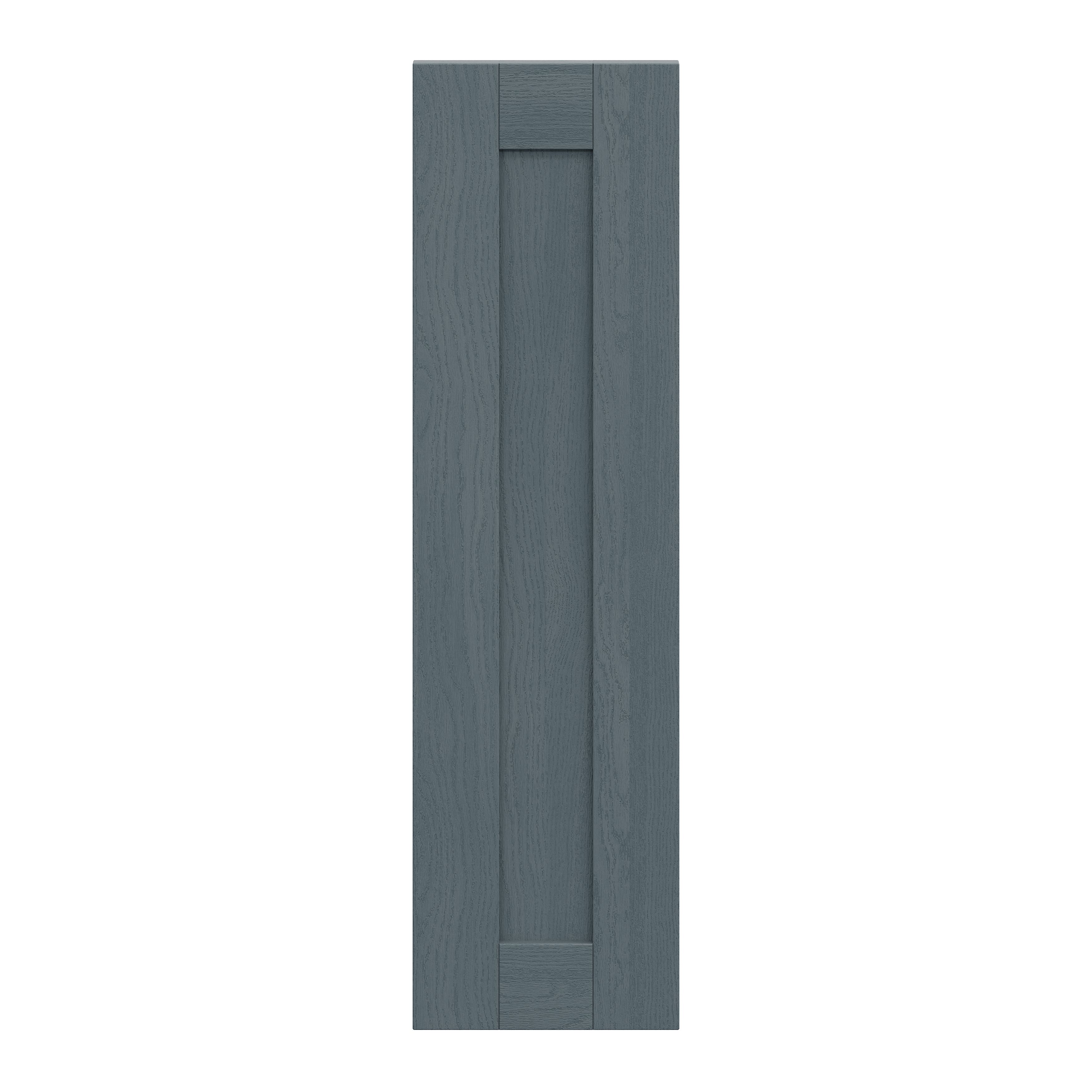 Alpinia Matt dusk blue wood effect Shaker Tall wall Cabinet door (W)250mm (H)895mm (T)18mm