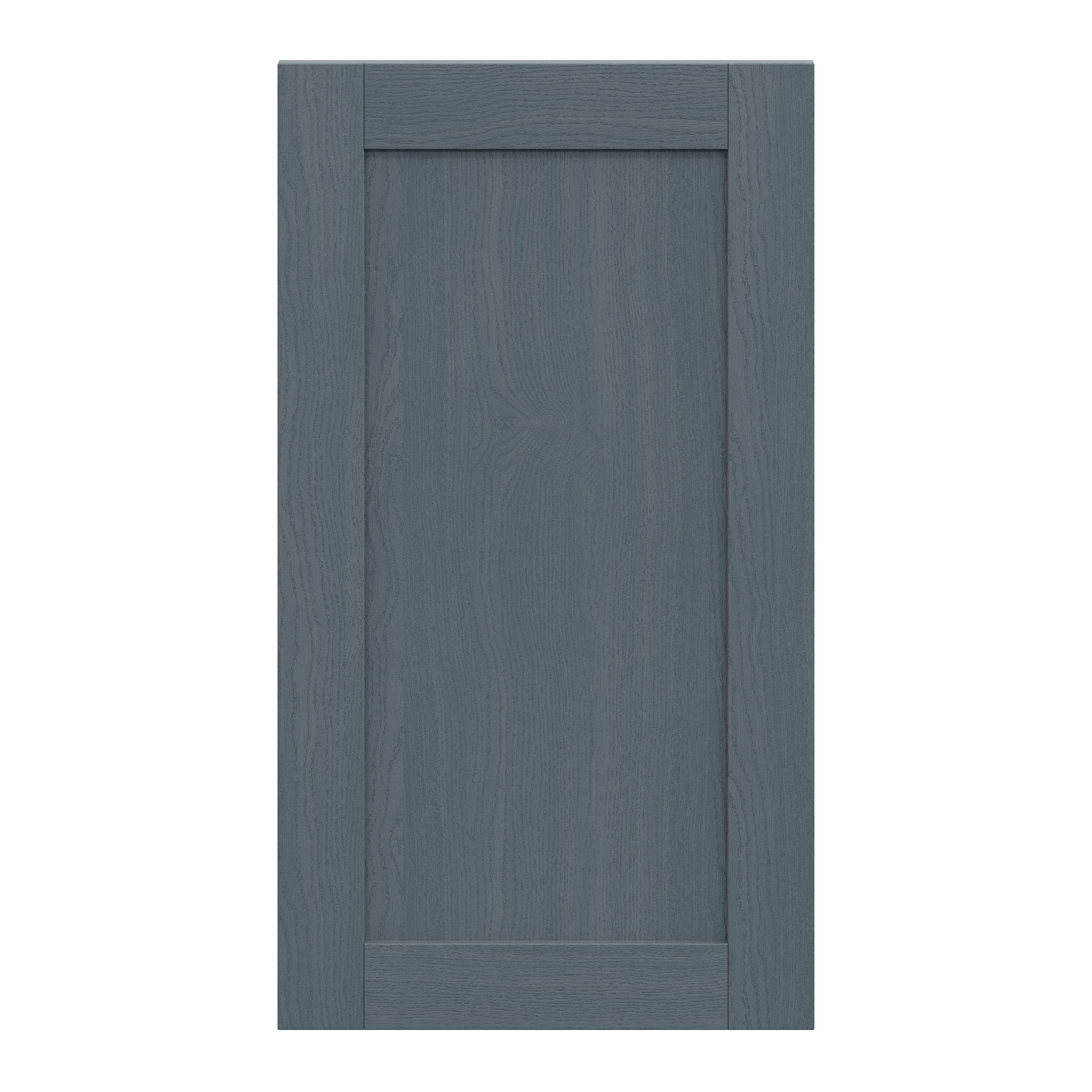 Alpinia Matt dusk blue wood effect Shaker Tall wall Cabinet door (W)500mm (H)895mm (T)18mm