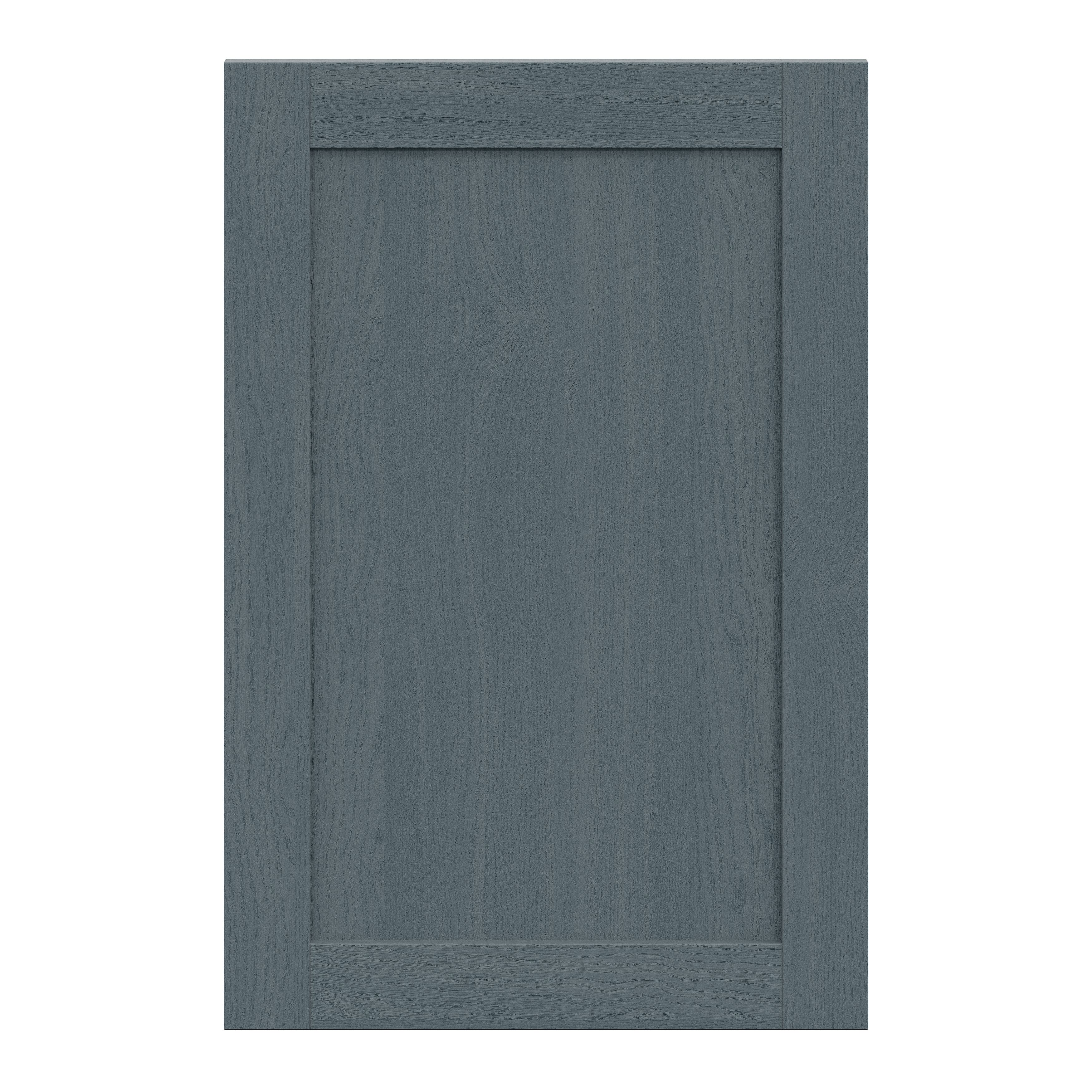 Alpinia Matt dusk blue wood effect Shaker Tall wall Cabinet door (W)600mm (H)895mm (T)18mm