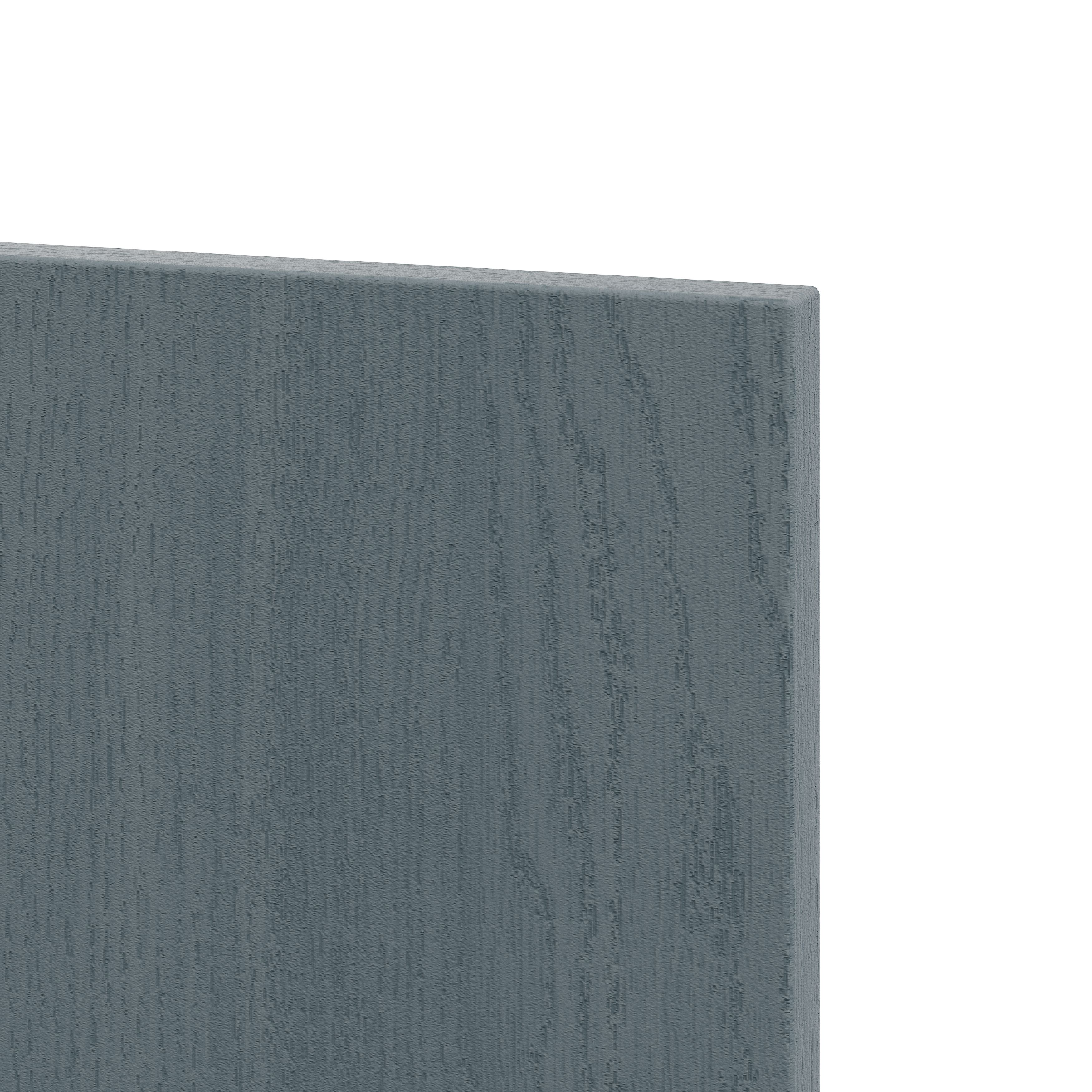 Alpinia Matt dusk blue wood effect Standard Clad on end panel (H)900mm (W)610mm