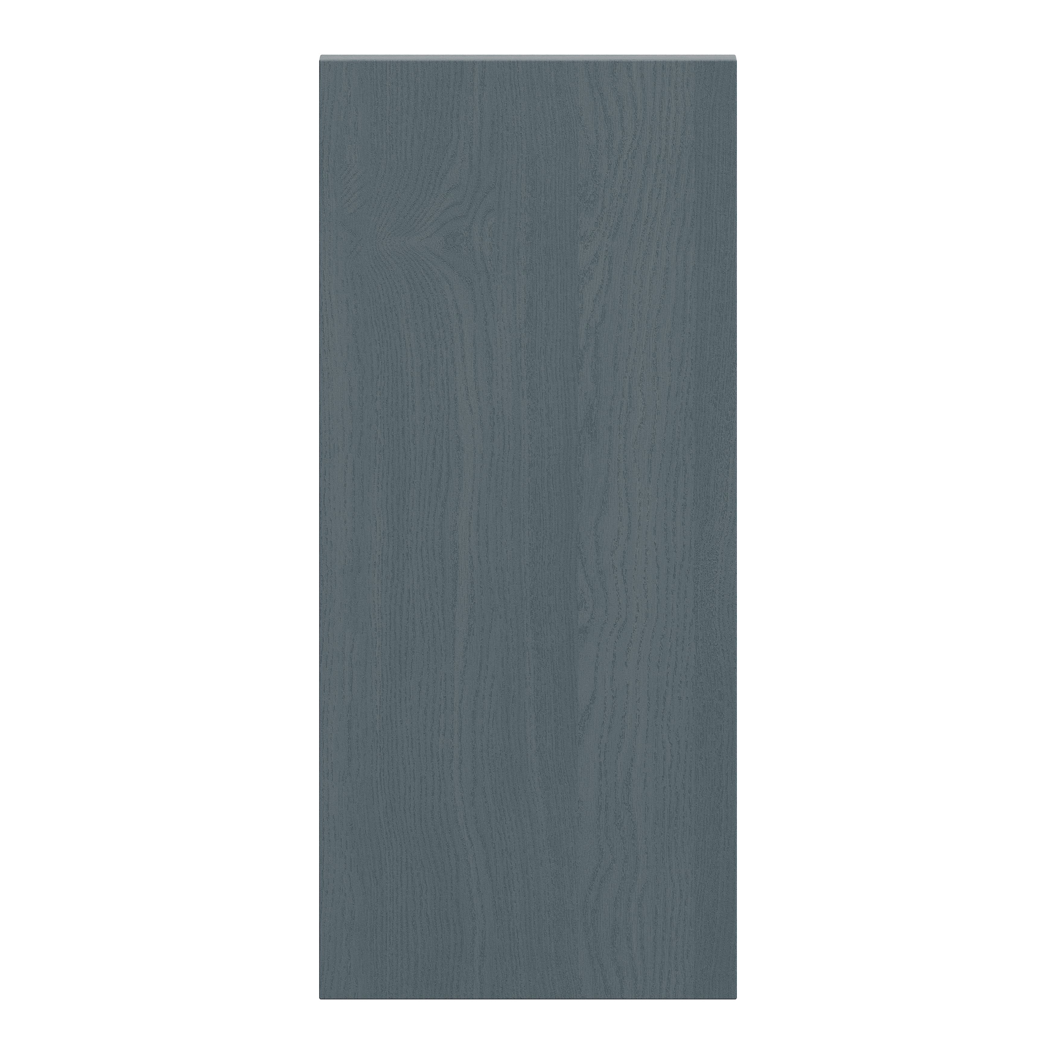 Alpinia Matt dusk blue wood effect Standard End panel (H)720mm (W)320mm
