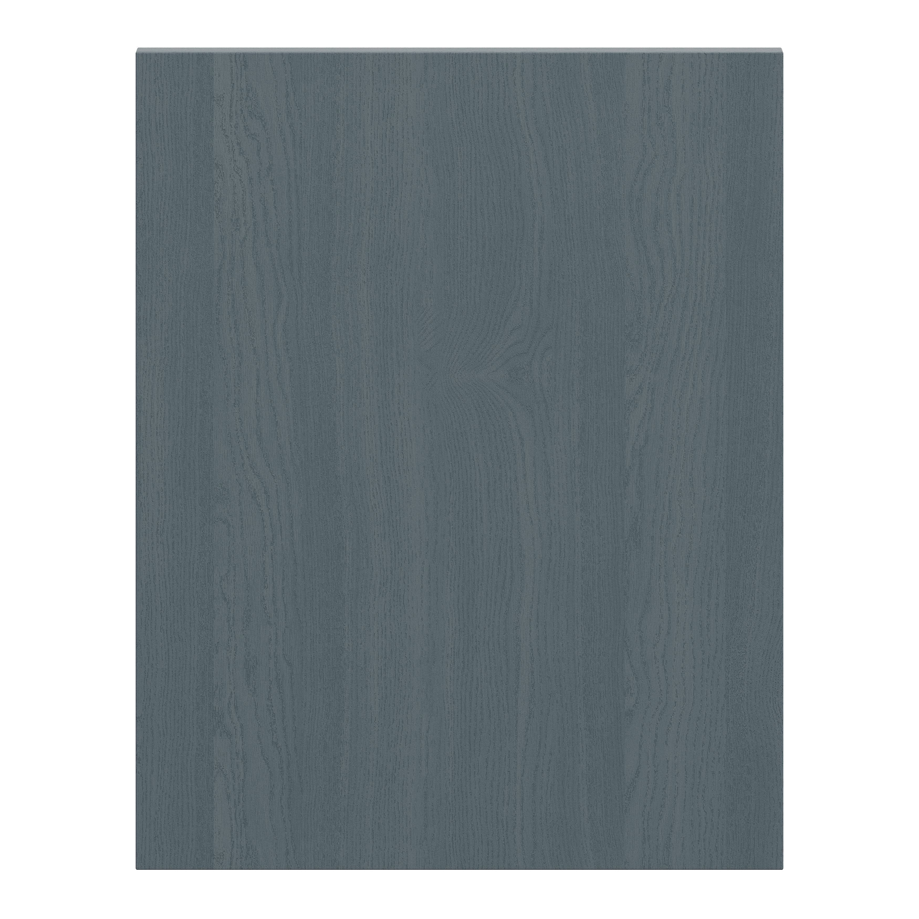 Alpinia Matt dusk blue wood effect Standard LH Drawer end panel (H)720mm (W)570mm