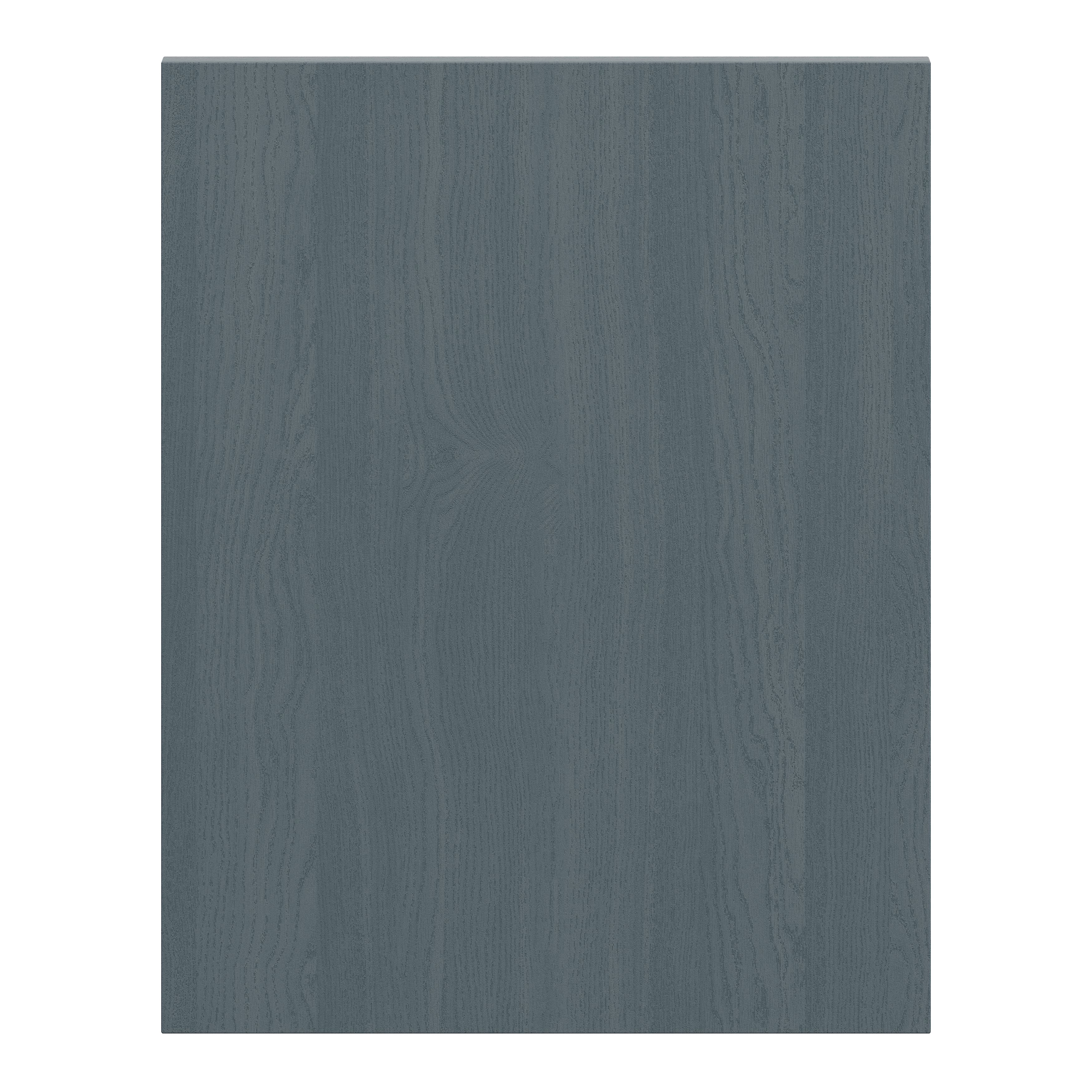 Alpinia Matt dusk blue wood effect Standard RH Drawer end panel (H)720mm (W)570mm