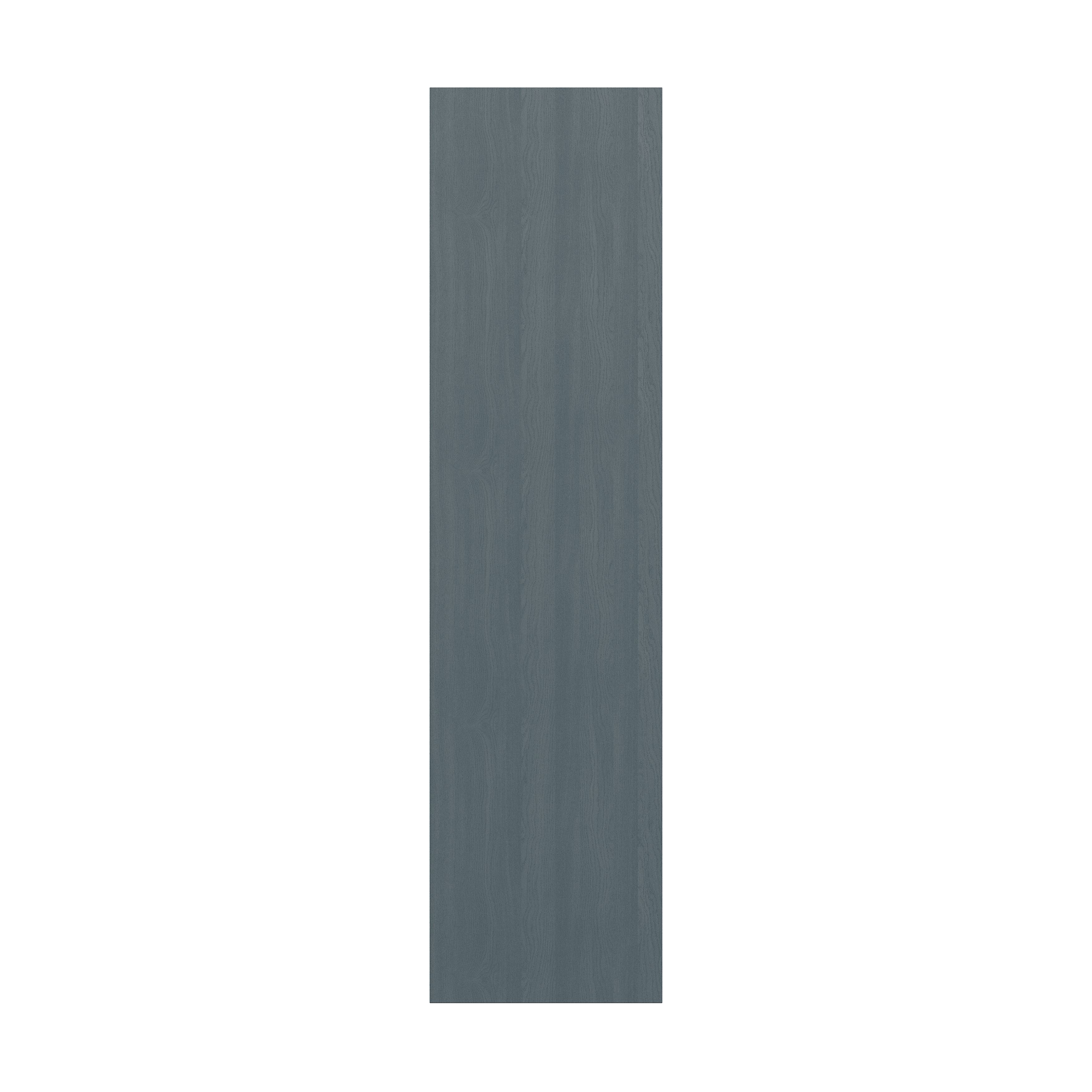 Alpinia Matt dusk blue wood effect Tall Clad on end panel (H)2400mm (W)610mm
