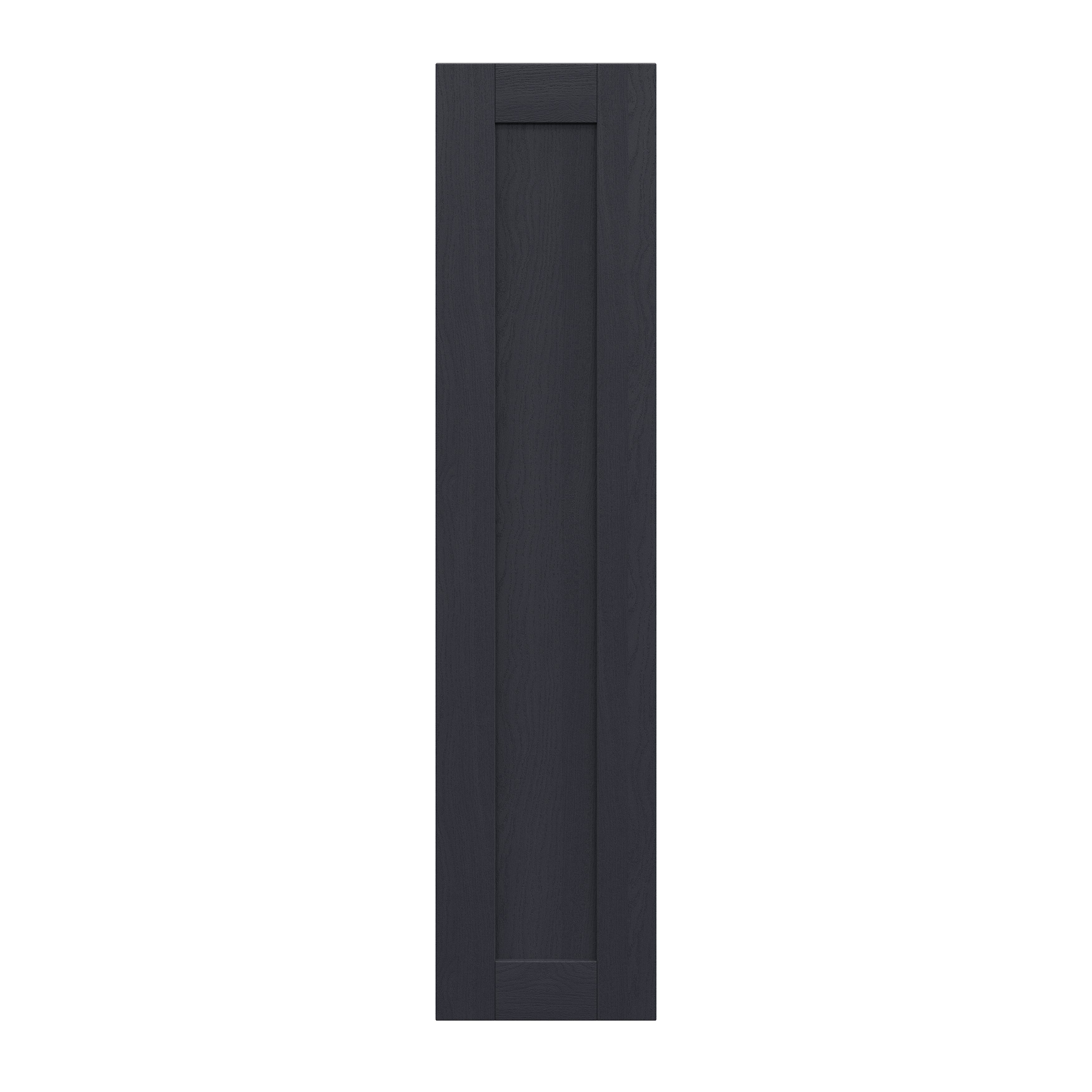 Alpinia Matt midnight navy wood effect Shaker 70:30 Larder Cabinet door (W)300mm (H)1287mm (T)18mm