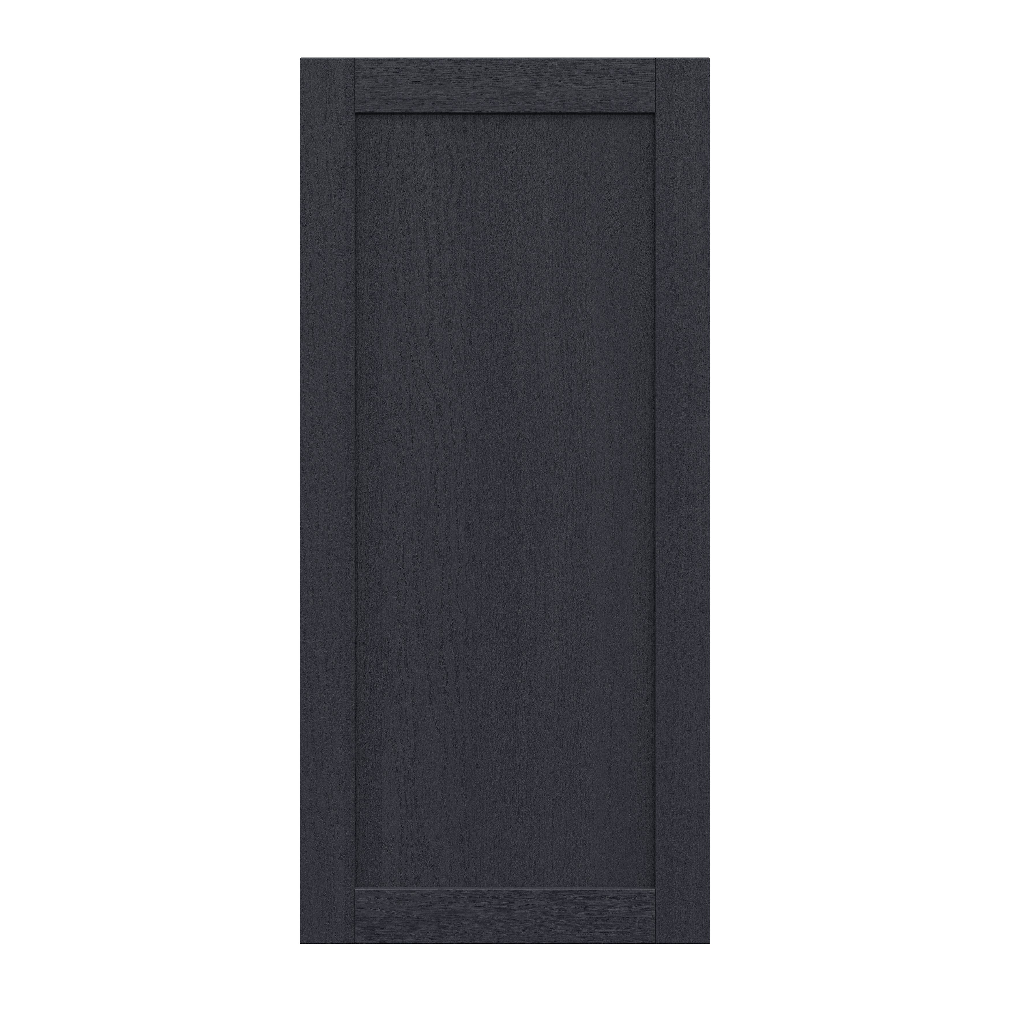 Alpinia Matt midnight navy wood effect Shaker 70:30 Larder/fridge Cabinet door (W)600mm (H)1287mm (T)18mm