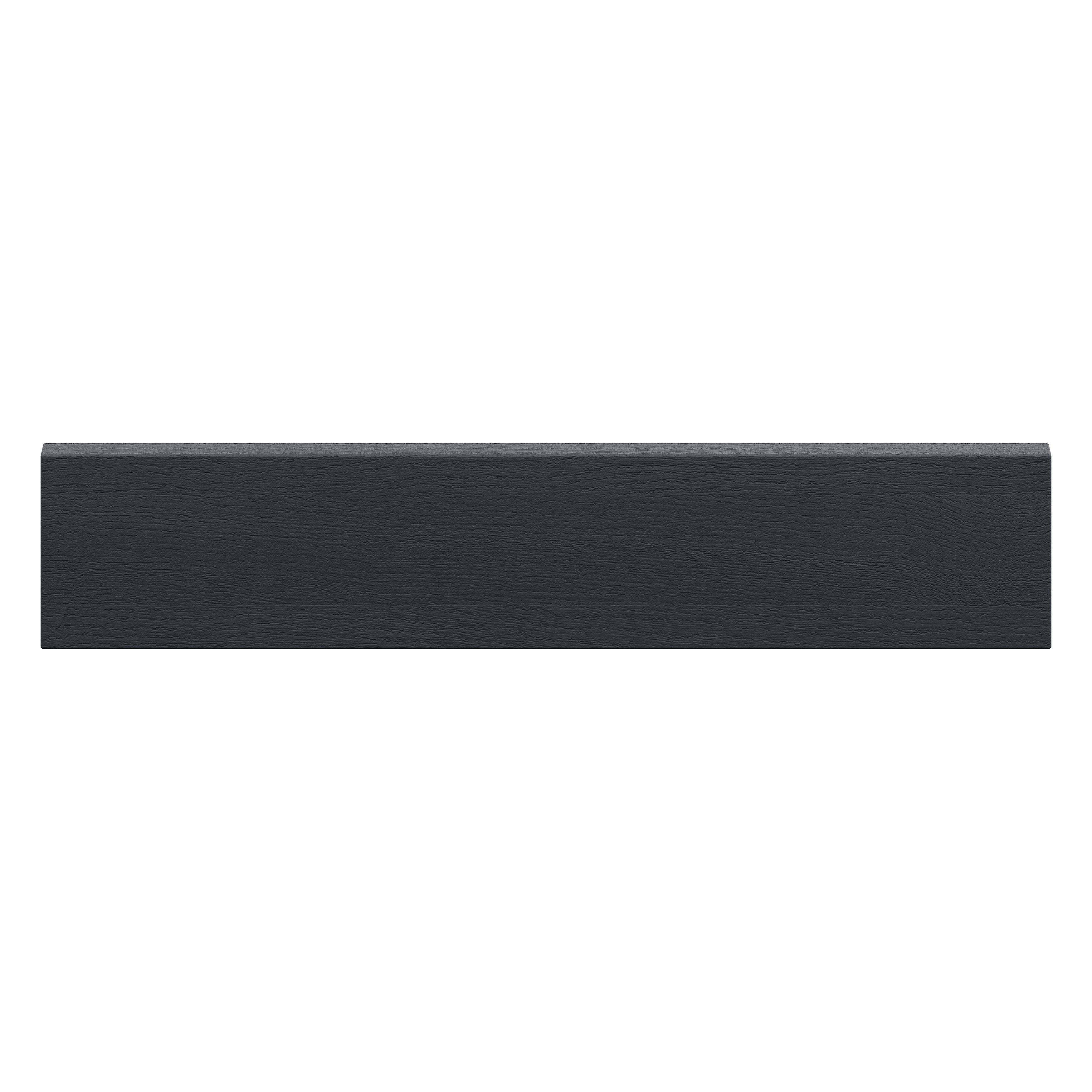 Alpinia Matt midnight navy wood effect Shaker Appliance Cabinet door (W)600mm (H)115mm (T)18mm