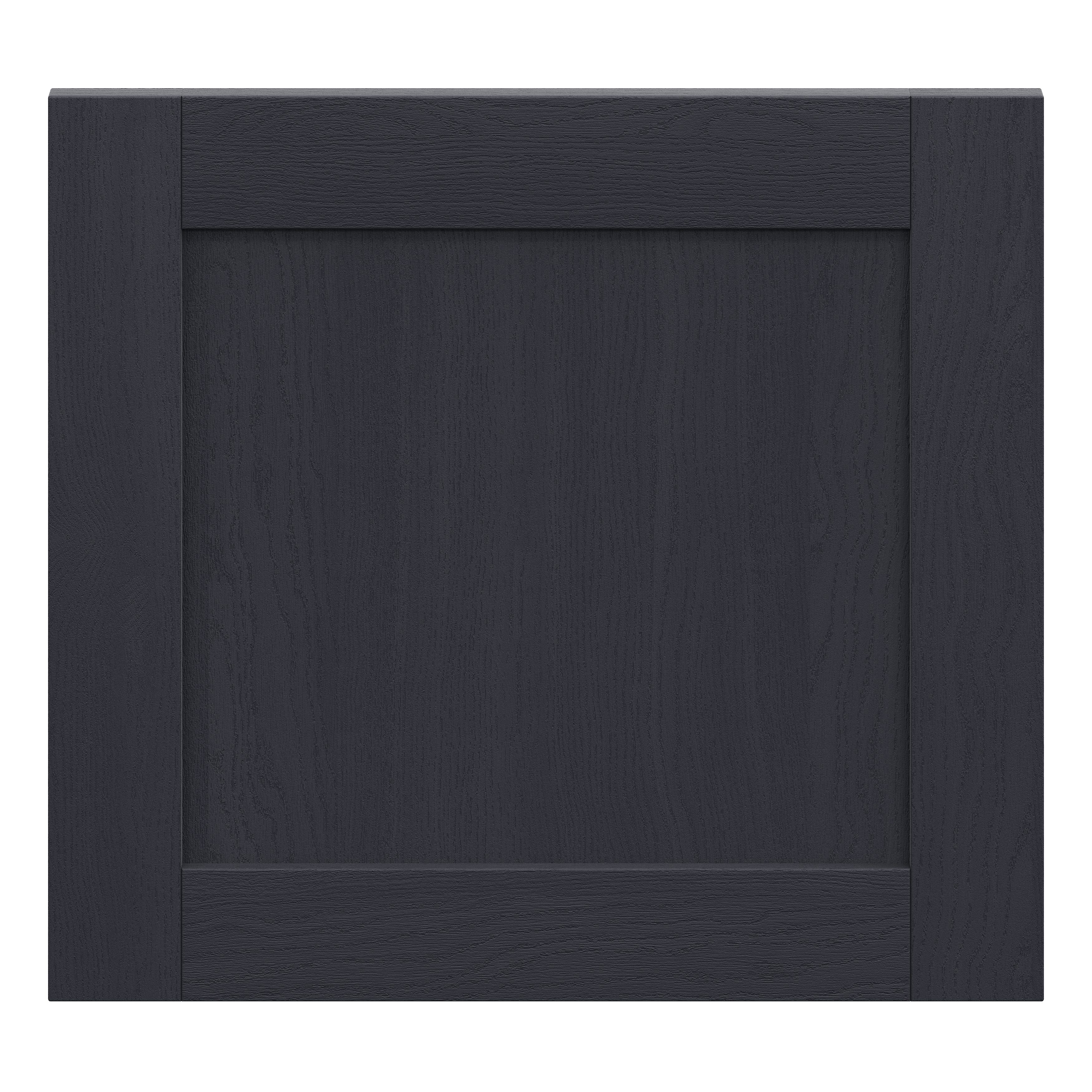 Alpinia Matt midnight navy wood effect Shaker Appliance Cabinet door (W)600mm (H)543mm (T)18mm