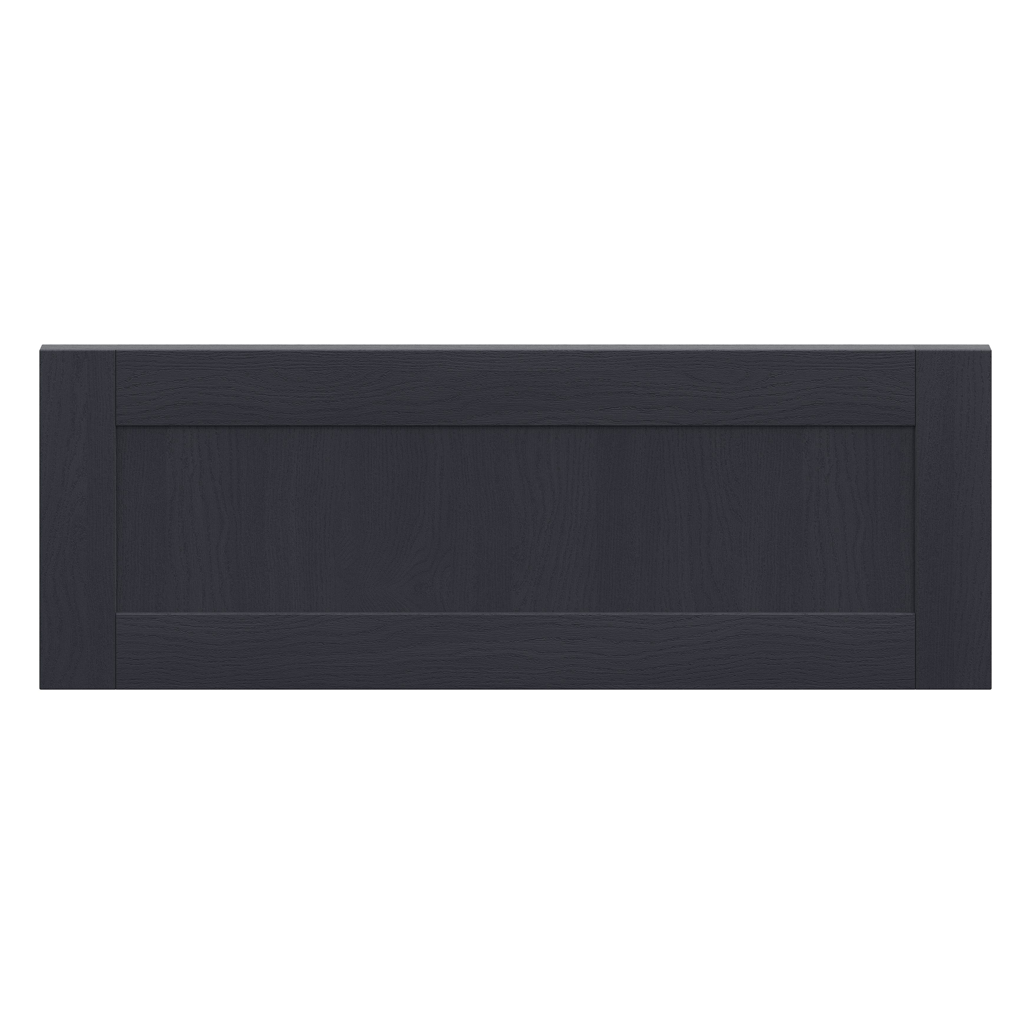 Alpinia Matt midnight navy wood effect Shaker Drawer front, bridging door & bi-fold door, 356mm x 18mm x 997mm 1000mm
