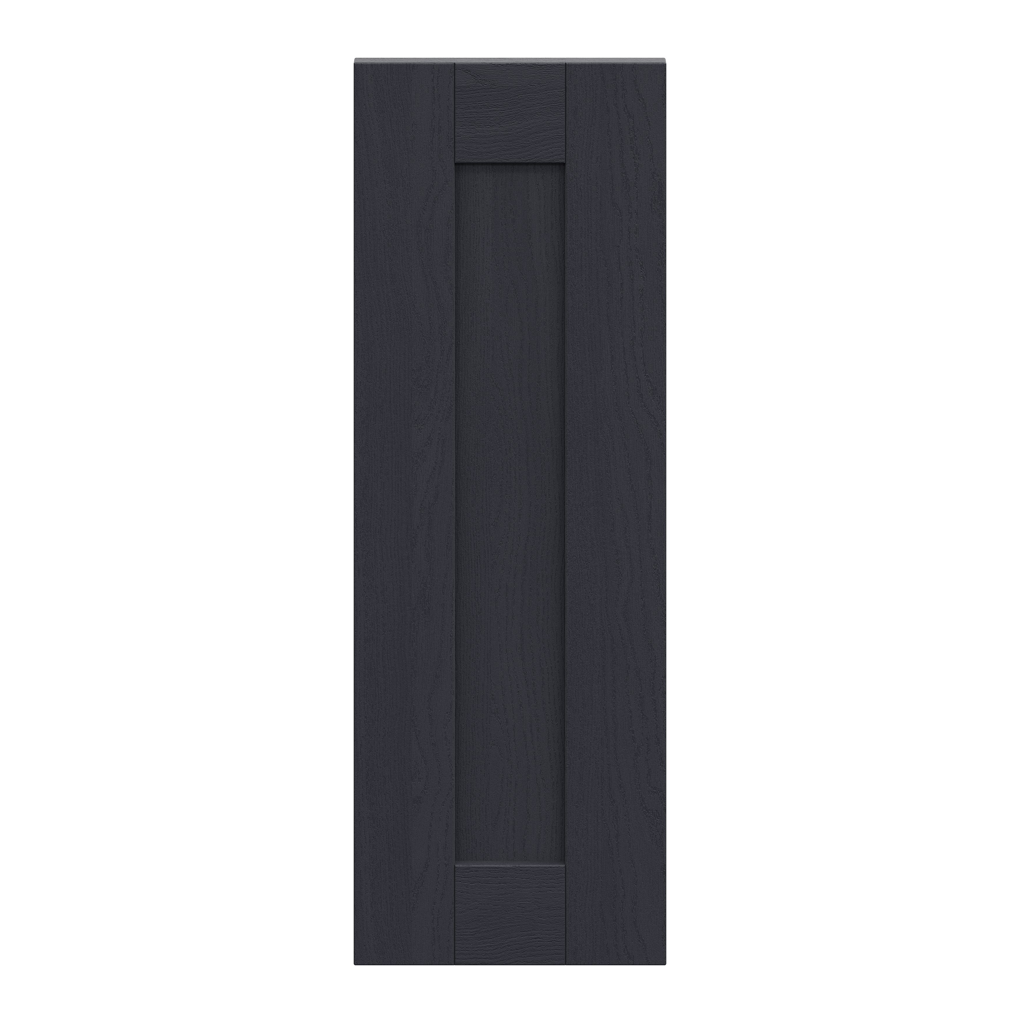 Alpinia Matt midnight navy wood effect Shaker Highline Cabinet door (W)250mm (H)715mm (T)18mm
