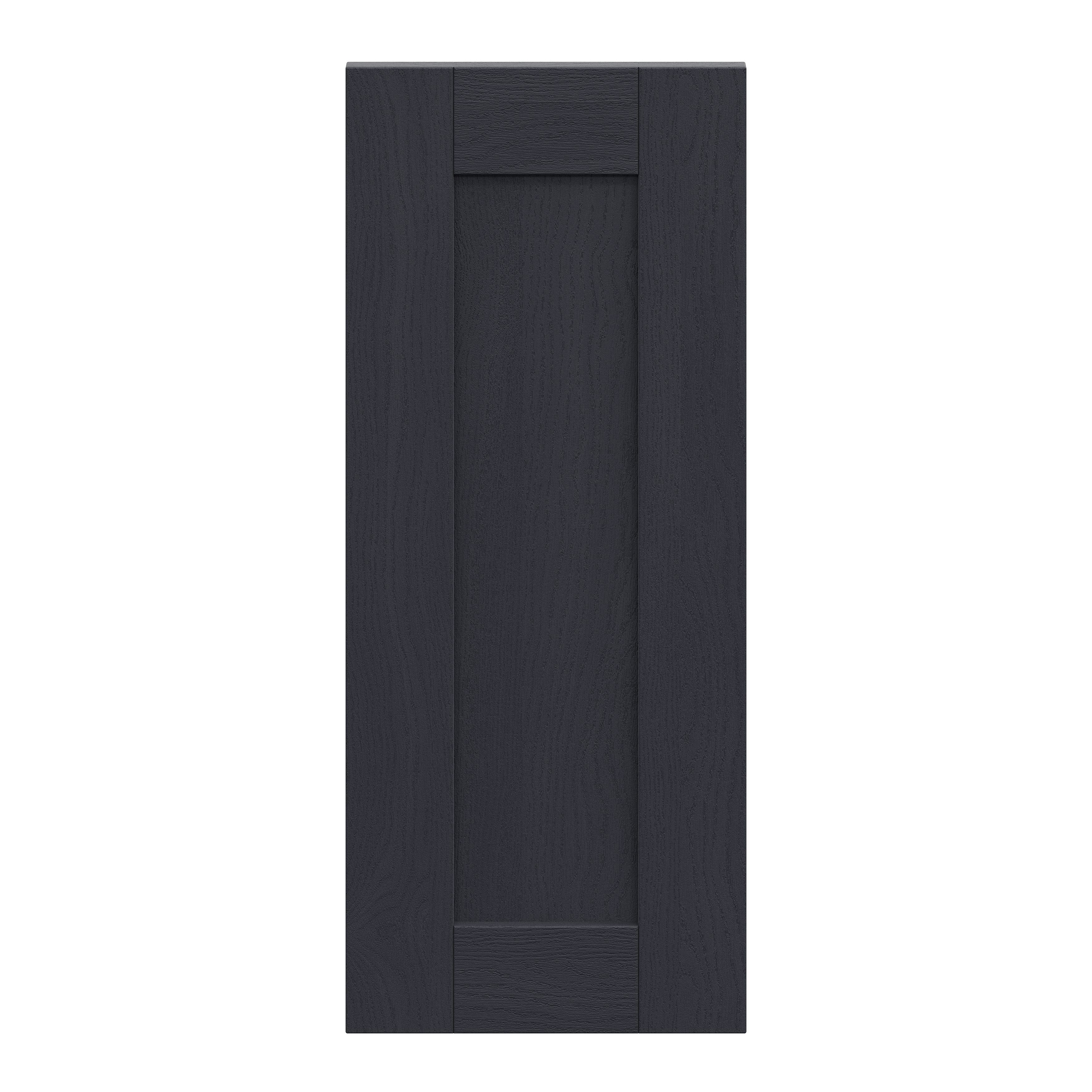 Alpinia Matt midnight navy wood effect Shaker Highline Cabinet door (W)300mm (H)715mm (T)18mm