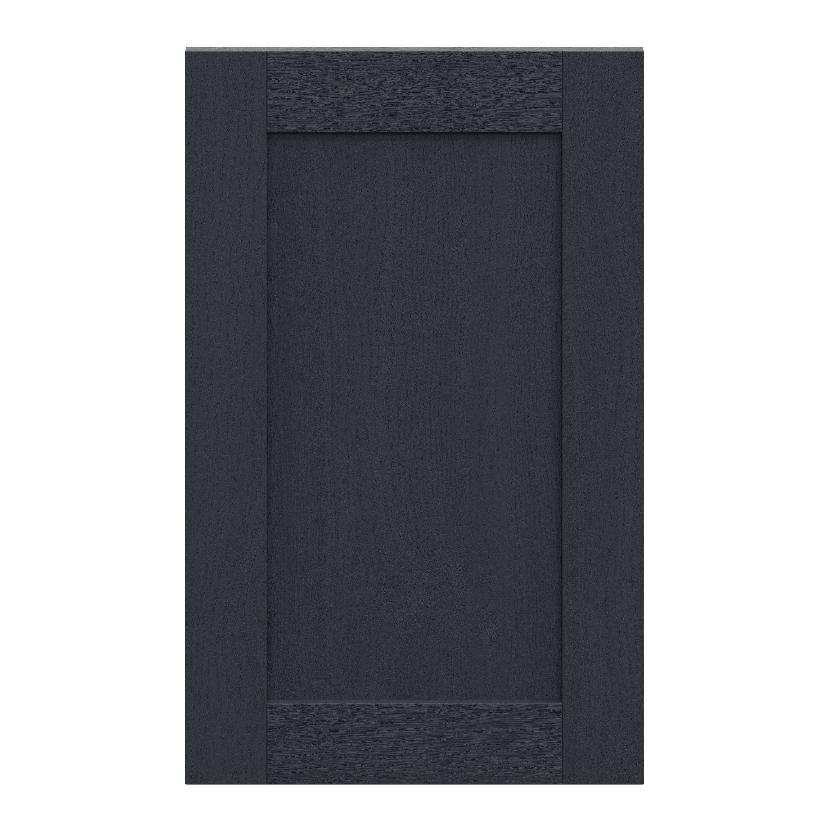Alpinia Matt midnight navy wood effect Shaker Highline Cabinet door (W)450mm (H)715mm (T)18mm