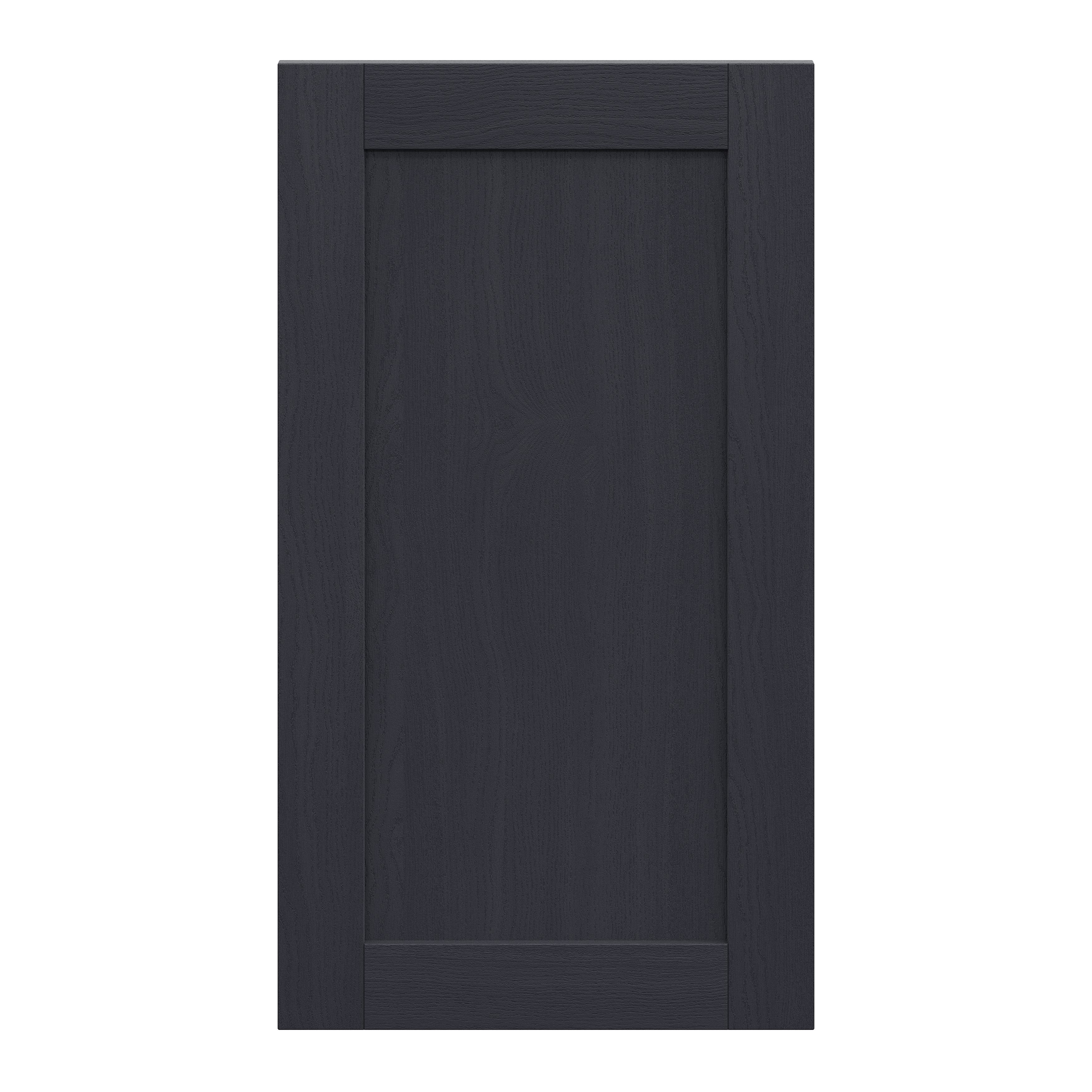 Alpinia Matt midnight navy wood effect Shaker Tall wall Cabinet door (W)500mm (H)895mm (T)18mm
