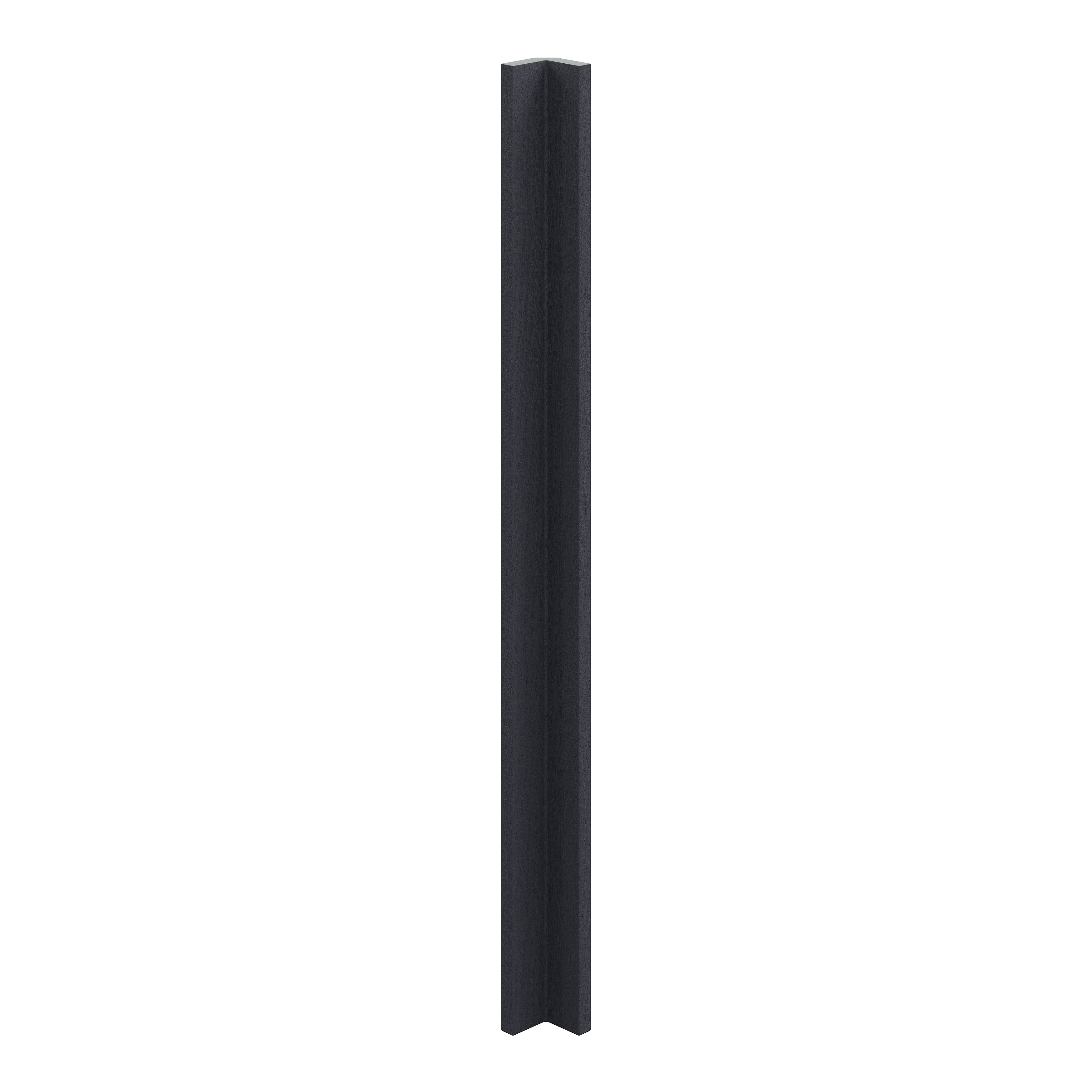 Alpinia Matt midnight navy wood effect Standard Corner post, (W)59mm (L)715mm