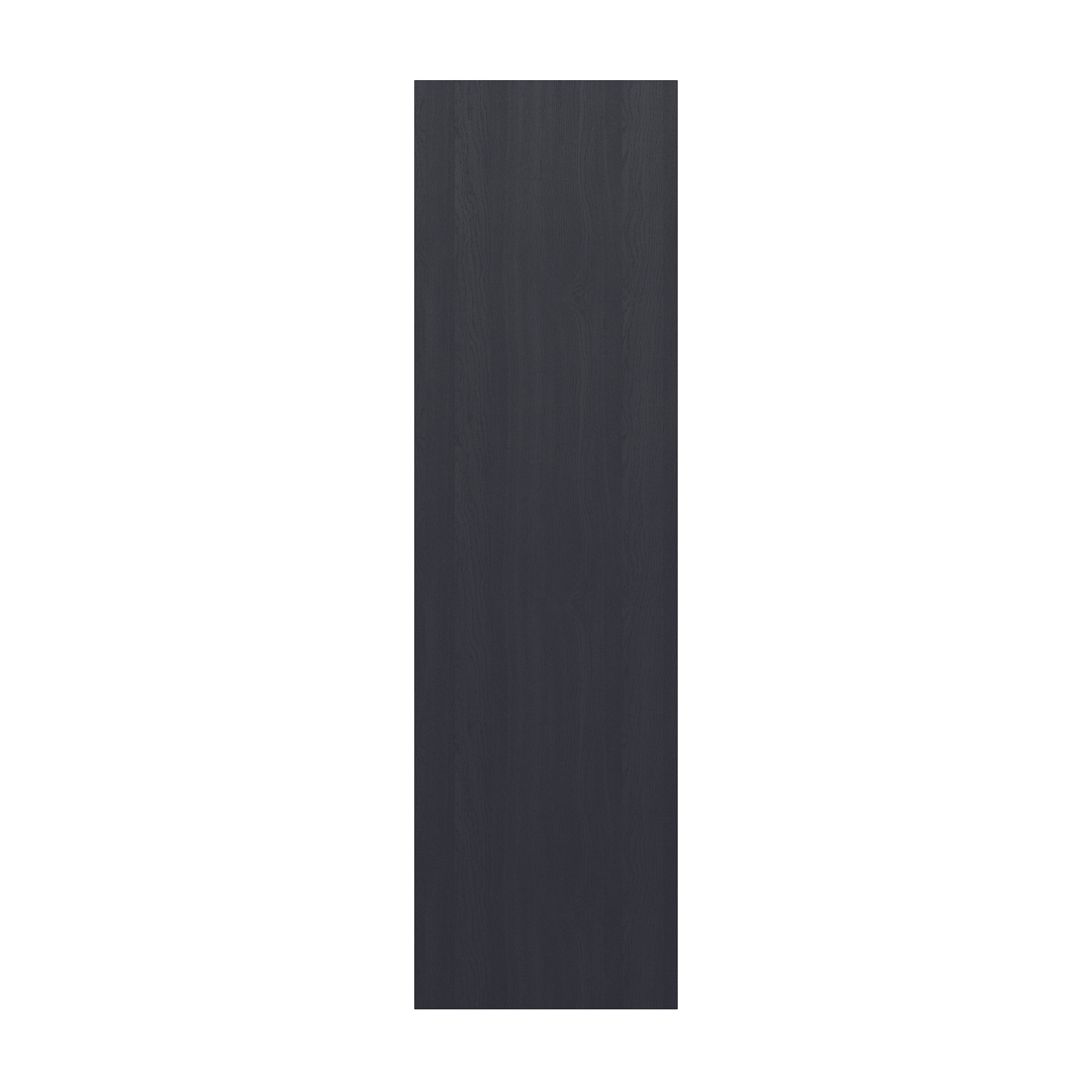 Alpinia Matt midnight navy wood effect Standard End panel (H)2010mm (W)570mm