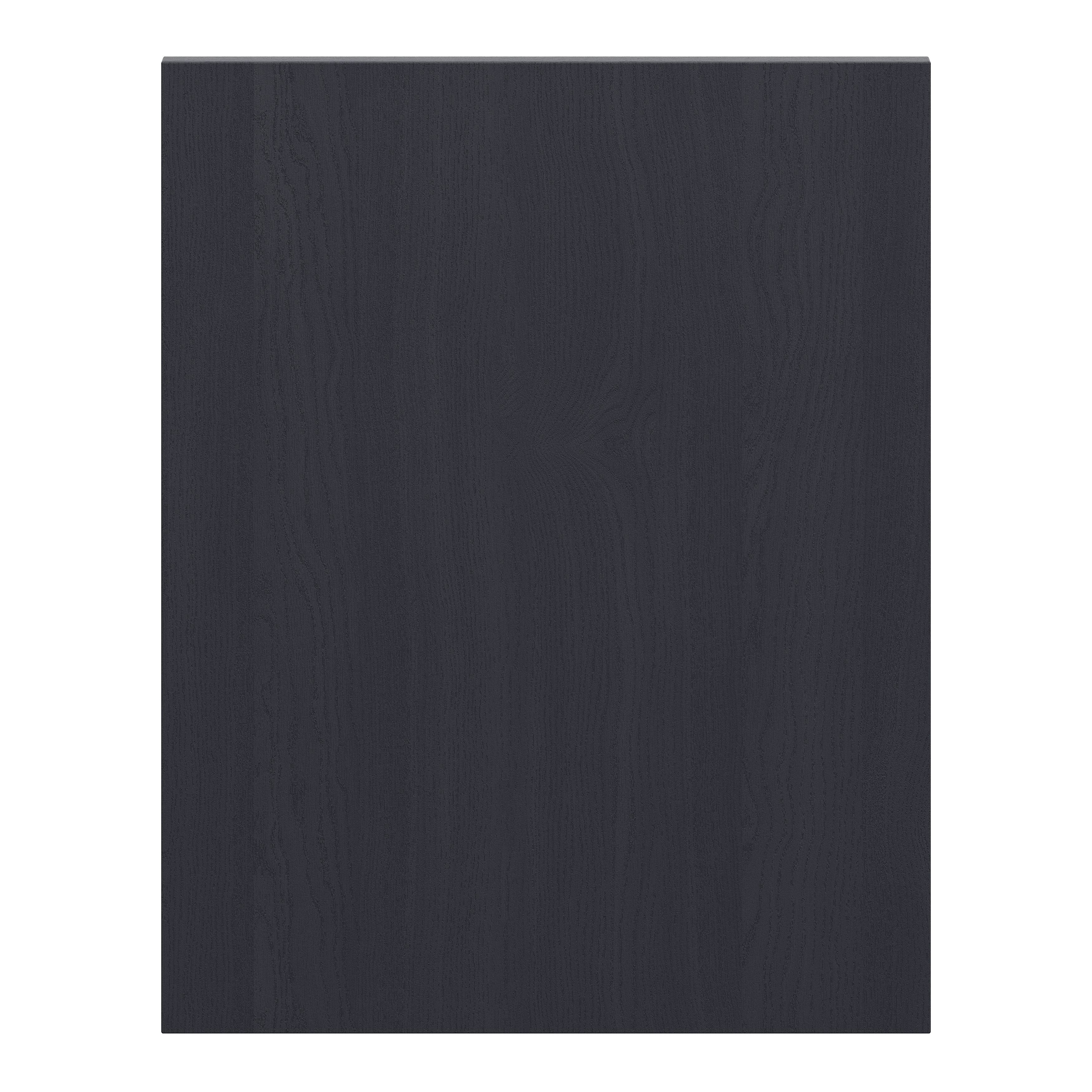 Alpinia Matt midnight navy wood effect Standard LH Drawer end panel (H)720mm (W)570mm