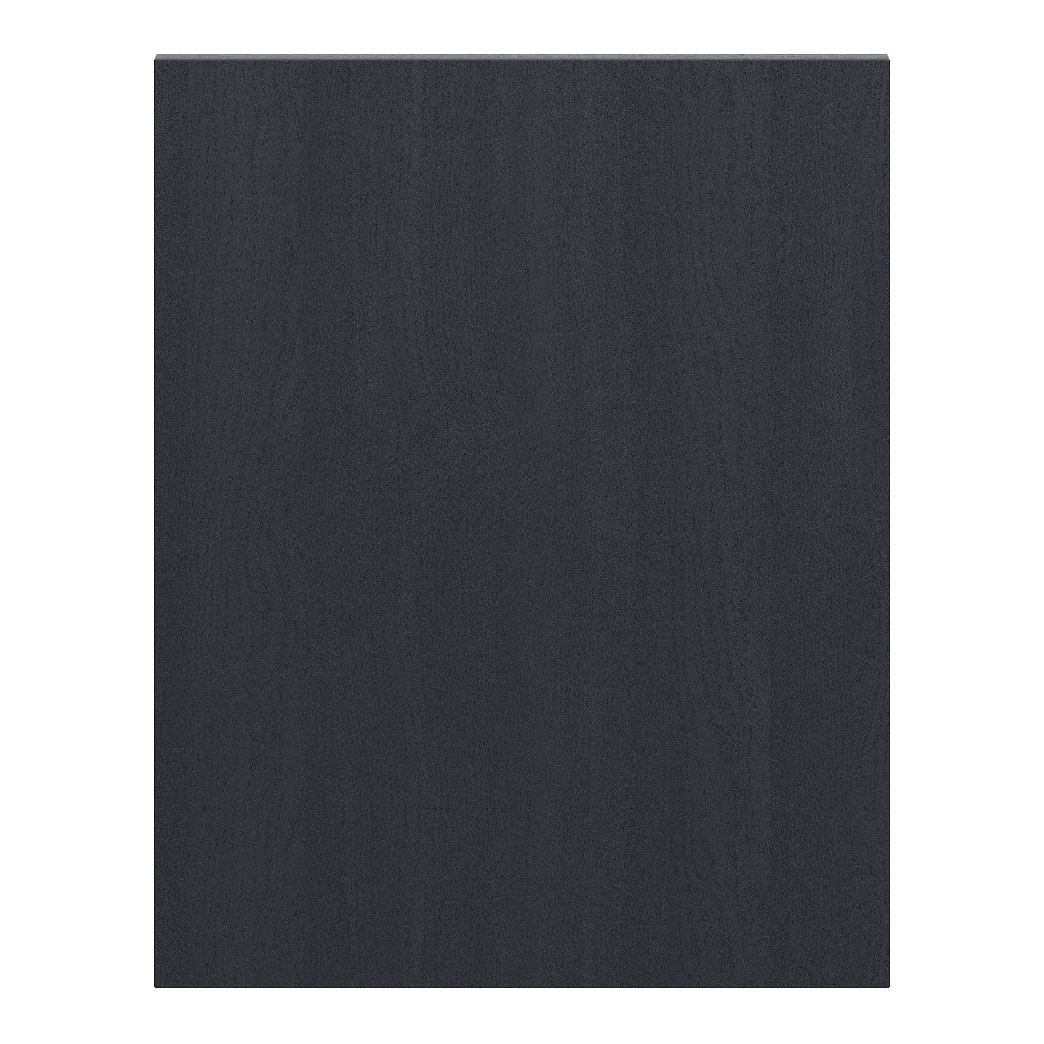 Alpinia Matt midnight navy wood effect Standard RH Drawer end panel (H)720mm (W)570mm