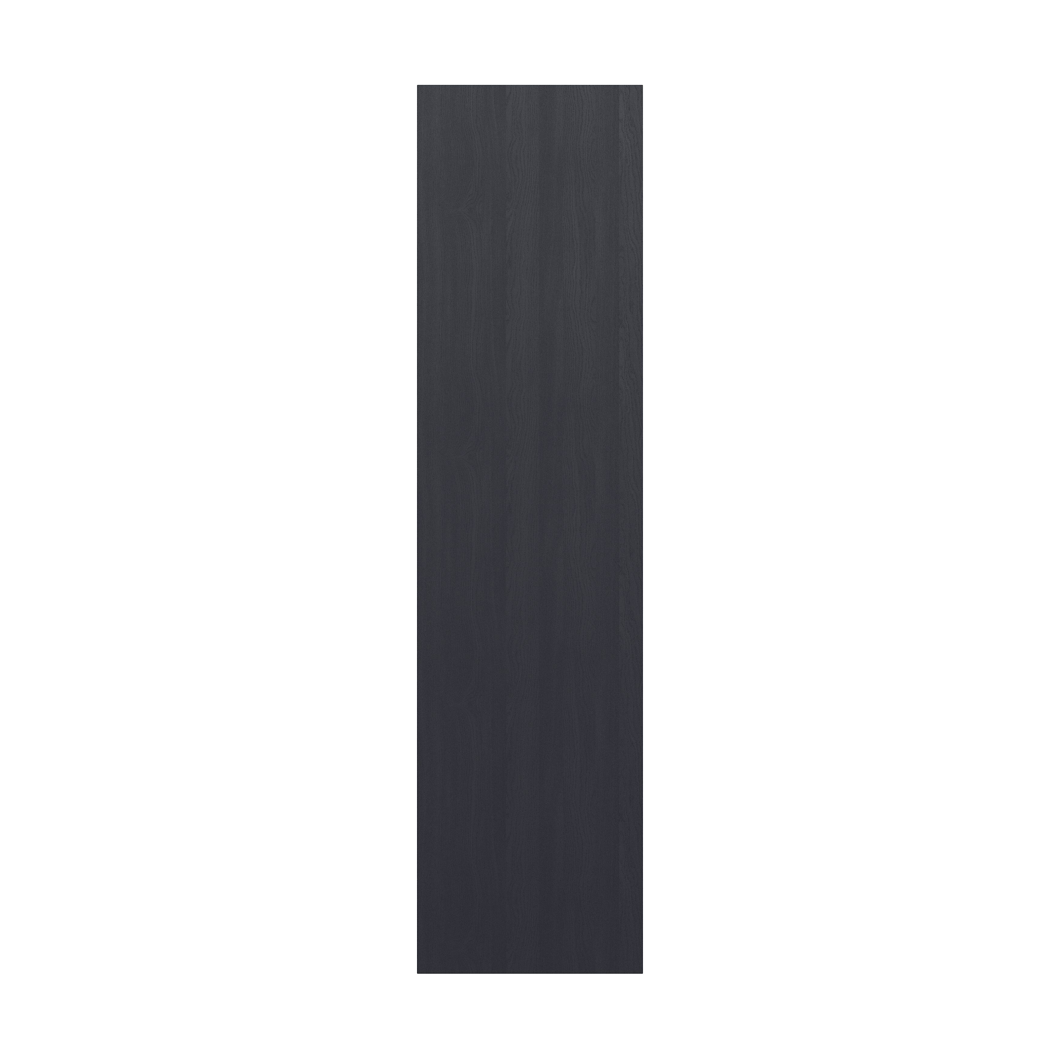 Alpinia Matt midnight navy wood effect Tall Clad on end panel (H)2400mm (W)610mm