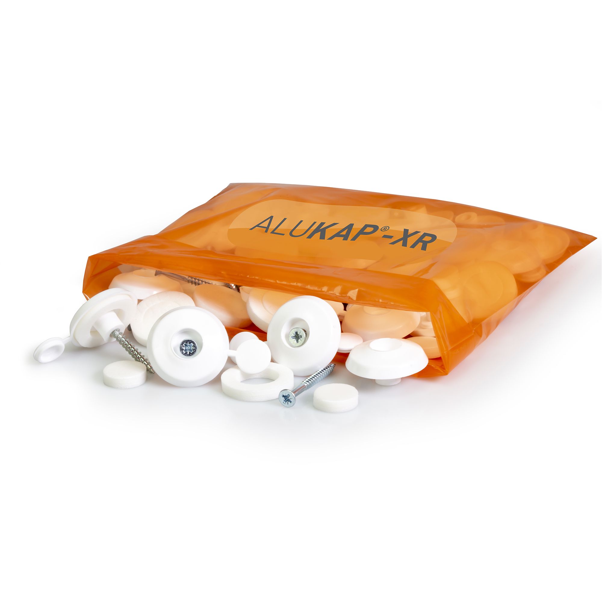 Alukap PZ Button White Polycarbonate (PC) & steel Roofing screw (Dia)40mm (L)55mm, Pack of 50