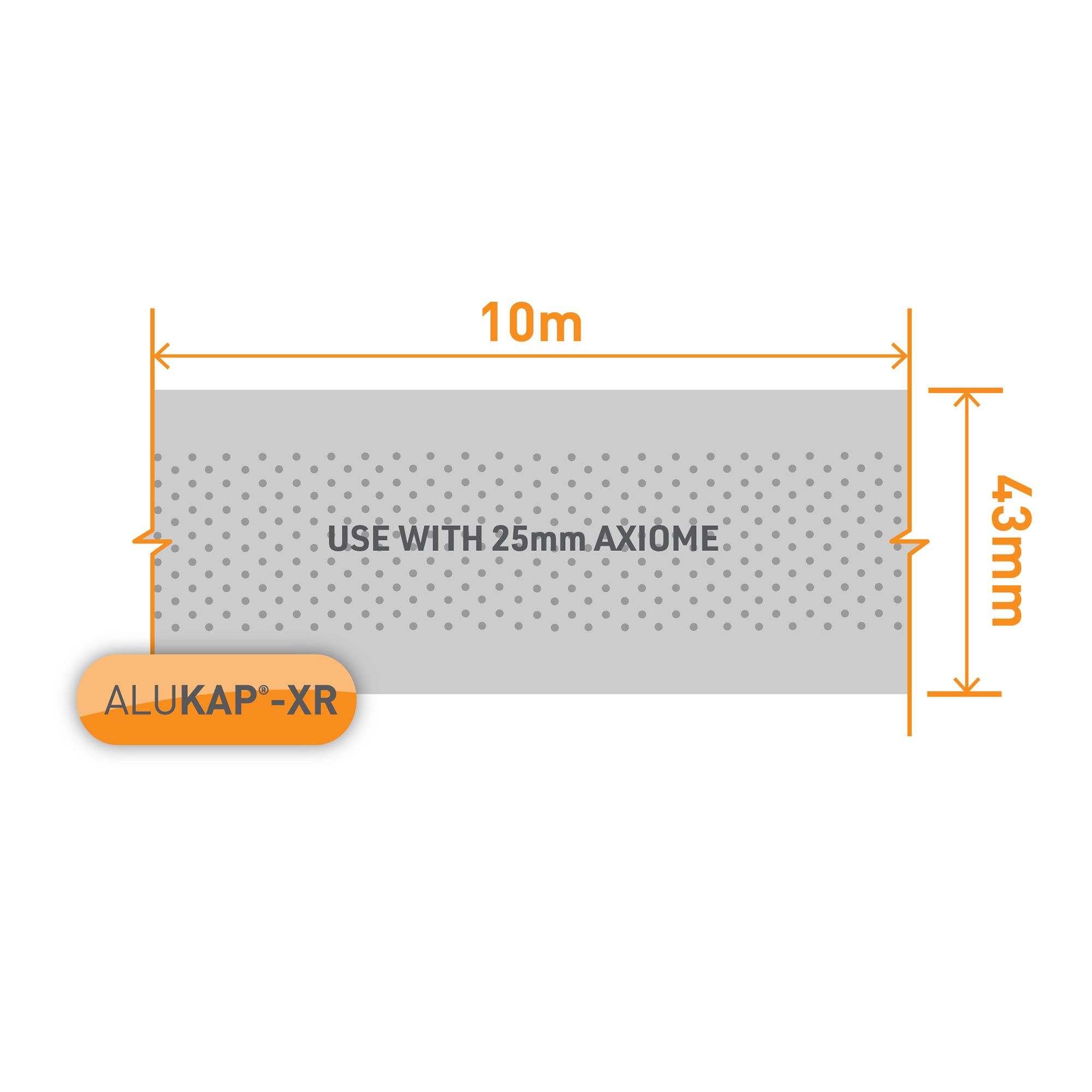 ALUKAP-XR Aluminium Silver effect Anti-dust Tape (L)10m (W)43mm
