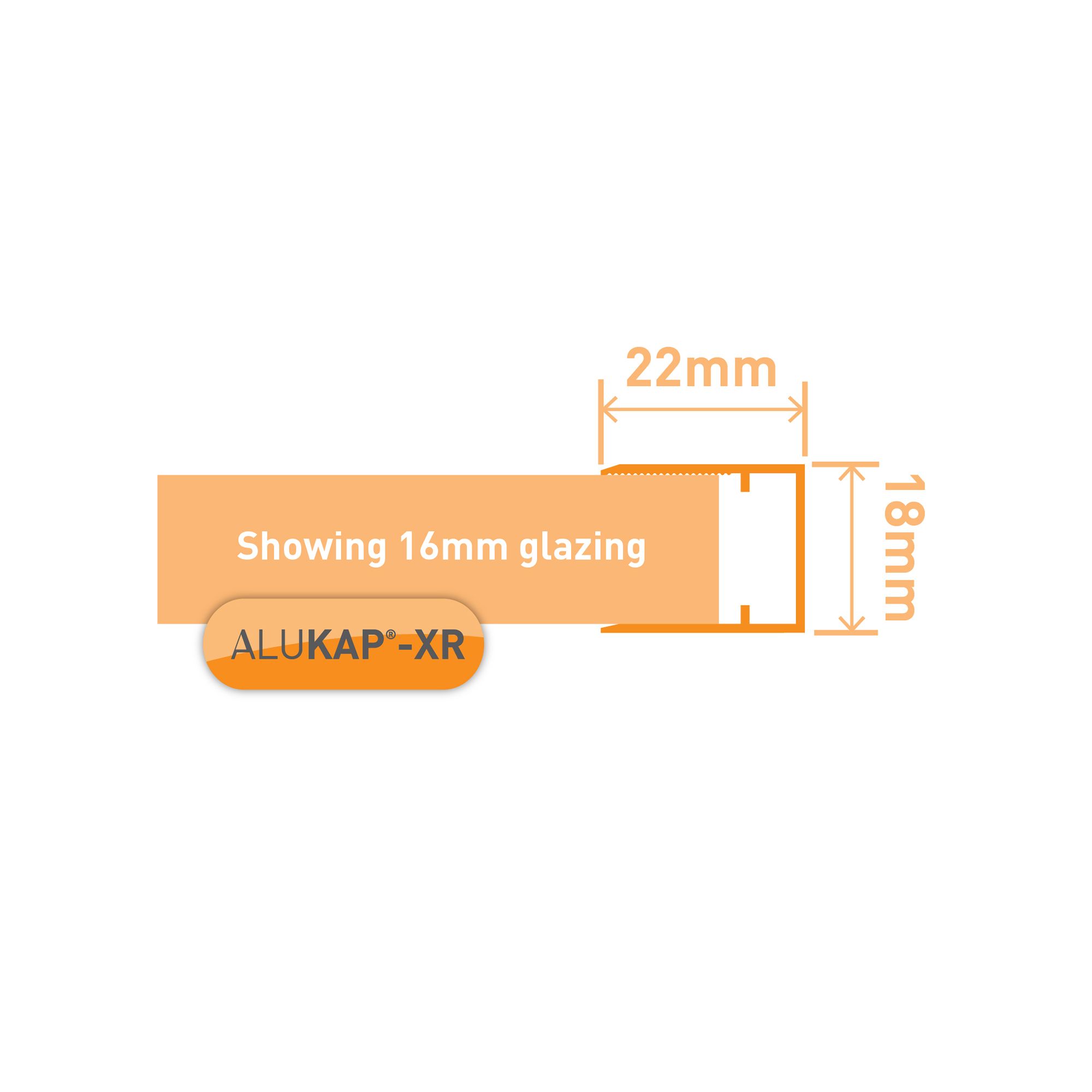 Alukap XR Capping strip (L)3000mm (W)16mm