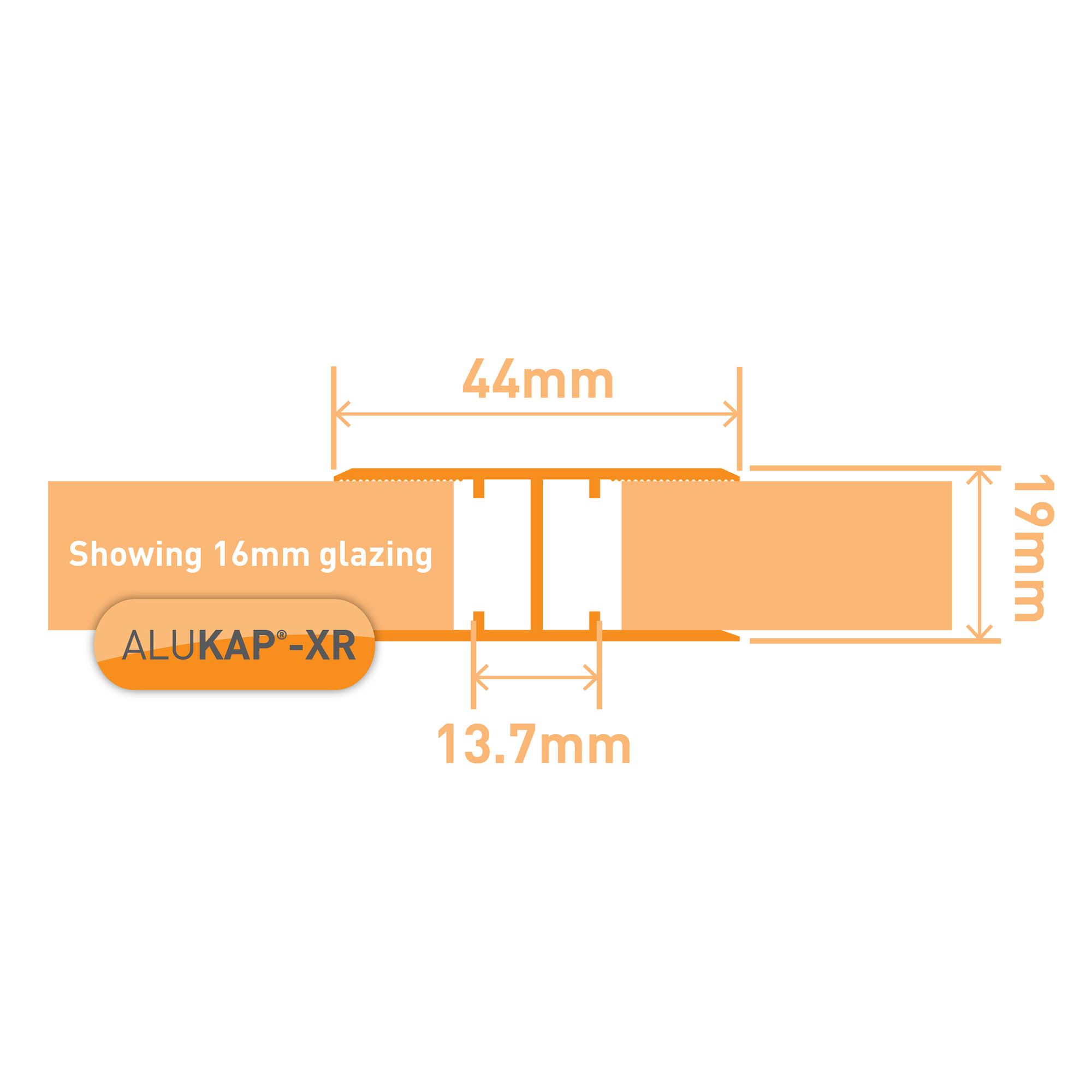 Alukap XR Jointing strip (L)4000mm (W)16mm