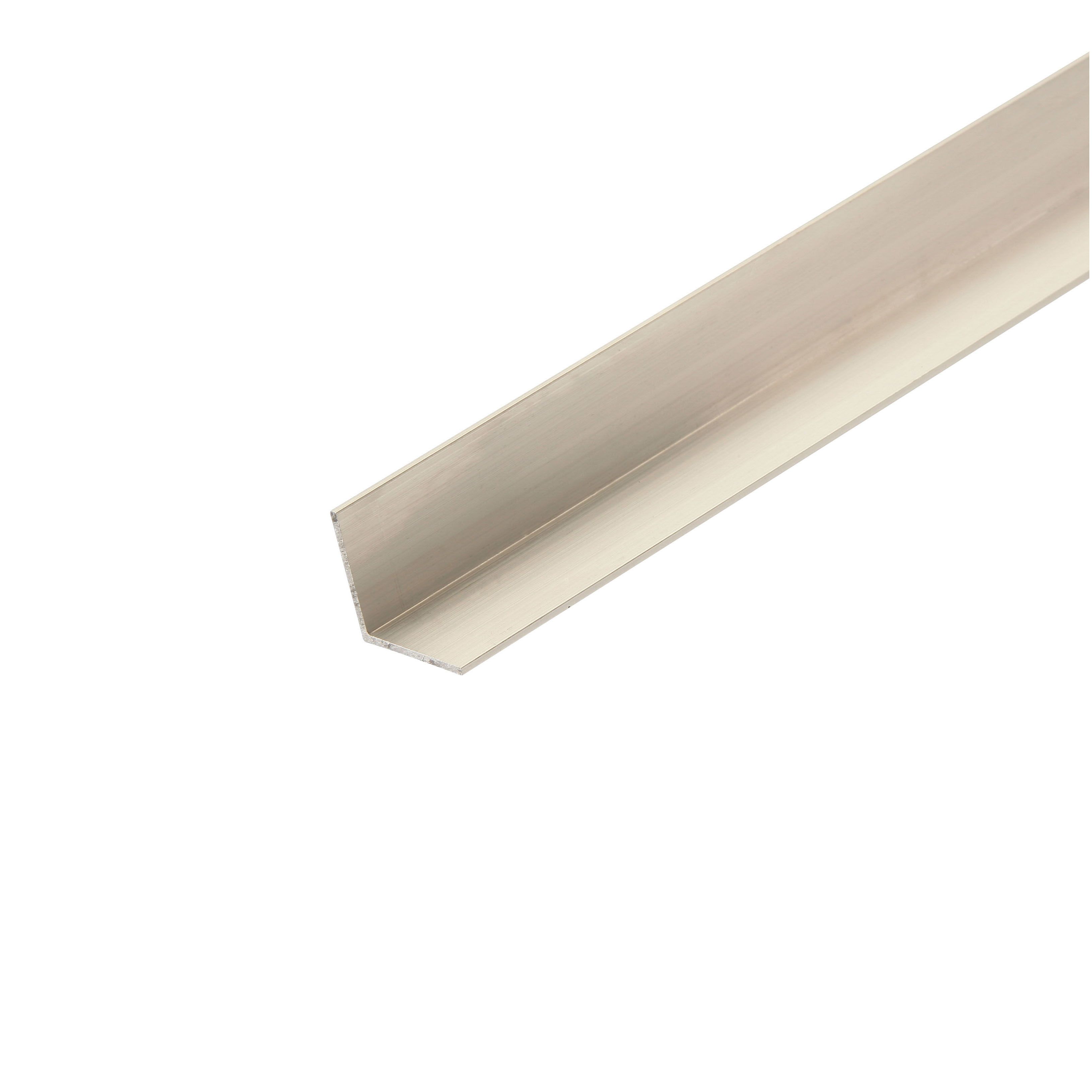 Aluminium alloy Angled edge Moulding (L)2.4m (W)25mm (T)25mm