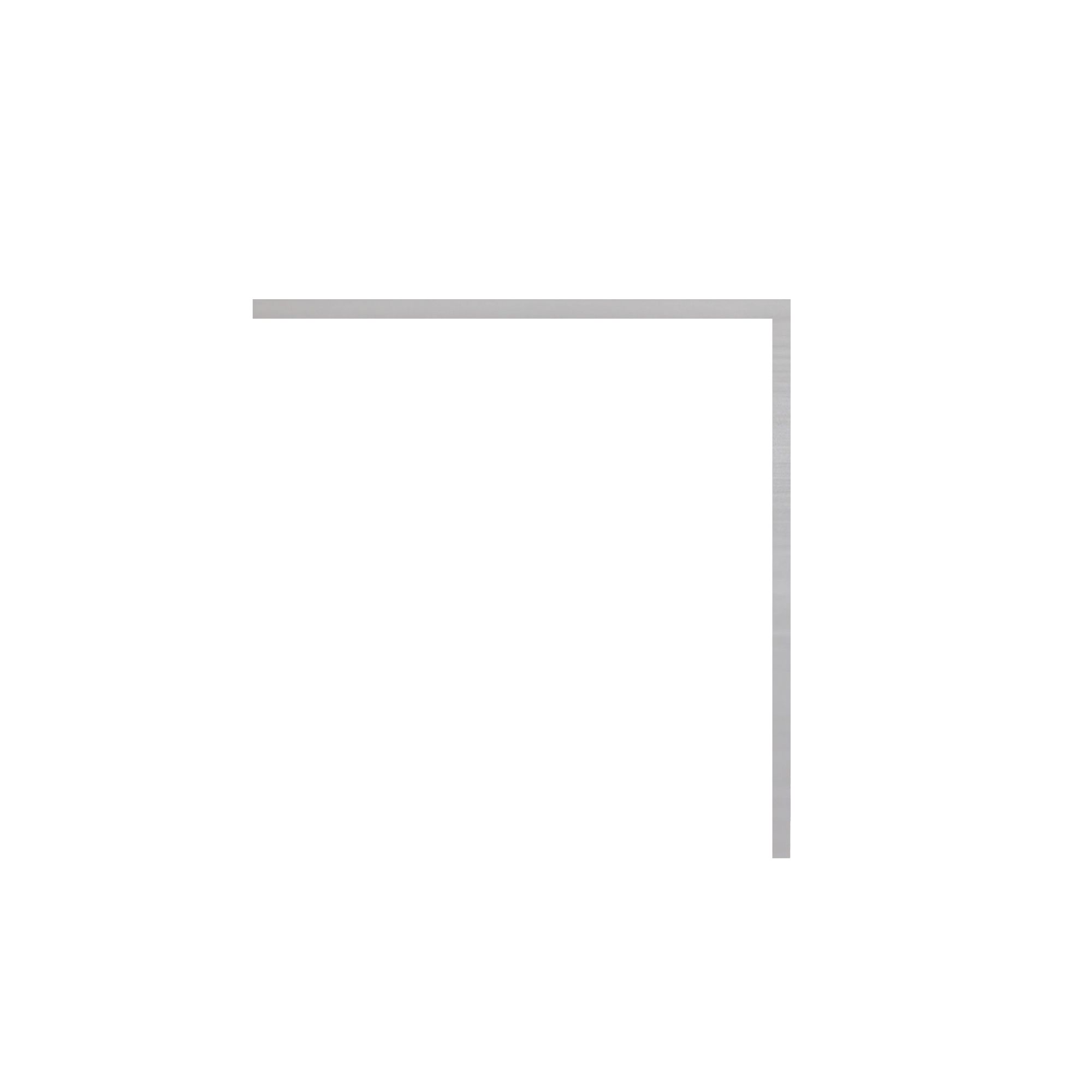 Aluminium alloy Angled edge Moulding (L)2.4m (W)25mm (T)25mm
