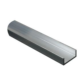 Aluminium Unequal U-shaped Angle profile, (L)1m (W)10mm